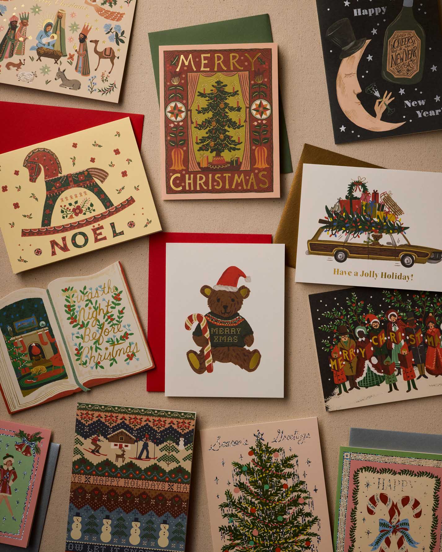 Beary Christmas Holiday Card - Single Card
