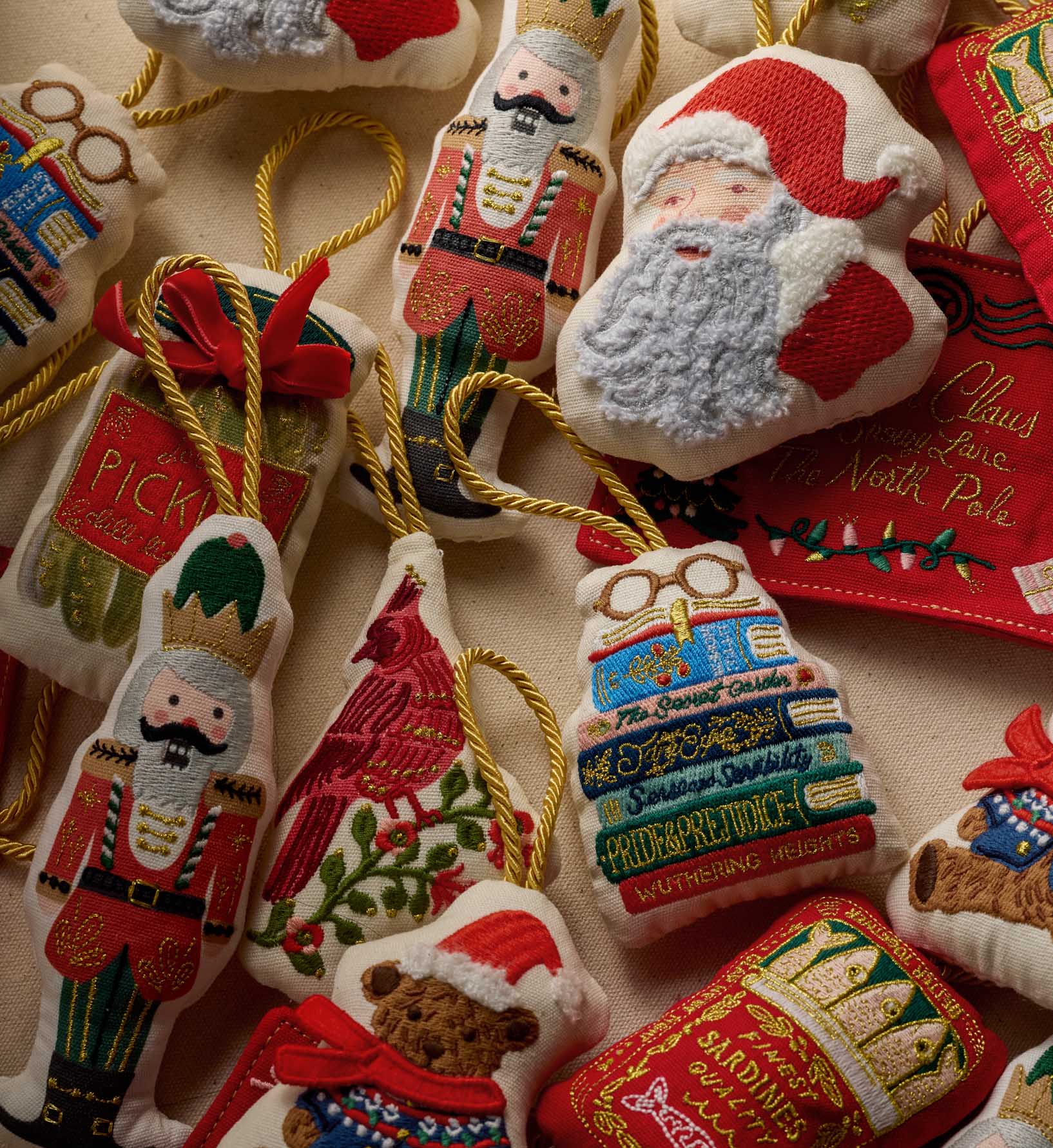 Embroidered Ornament - Cardinals