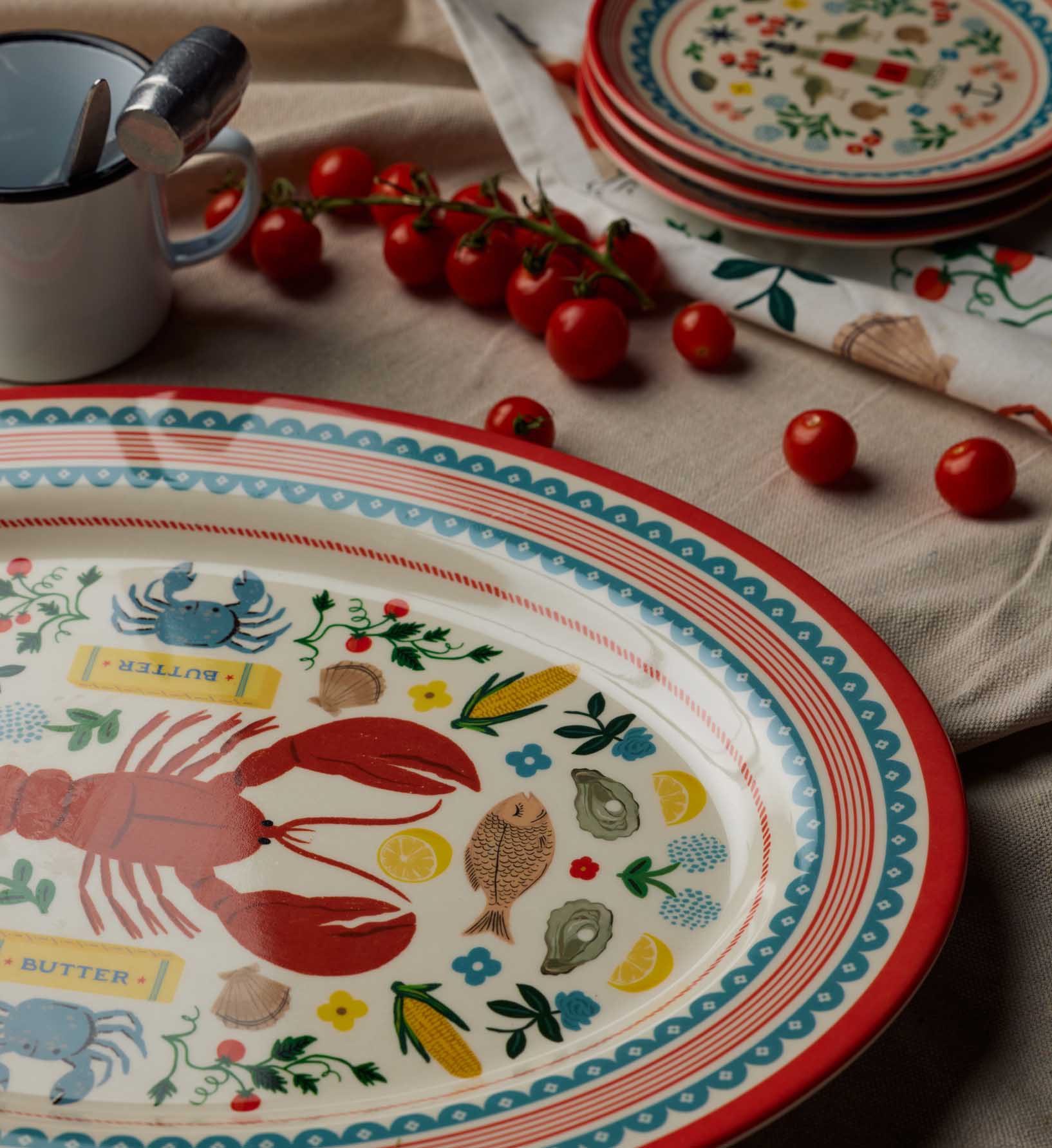 Melamine Serving Platter - Seaside