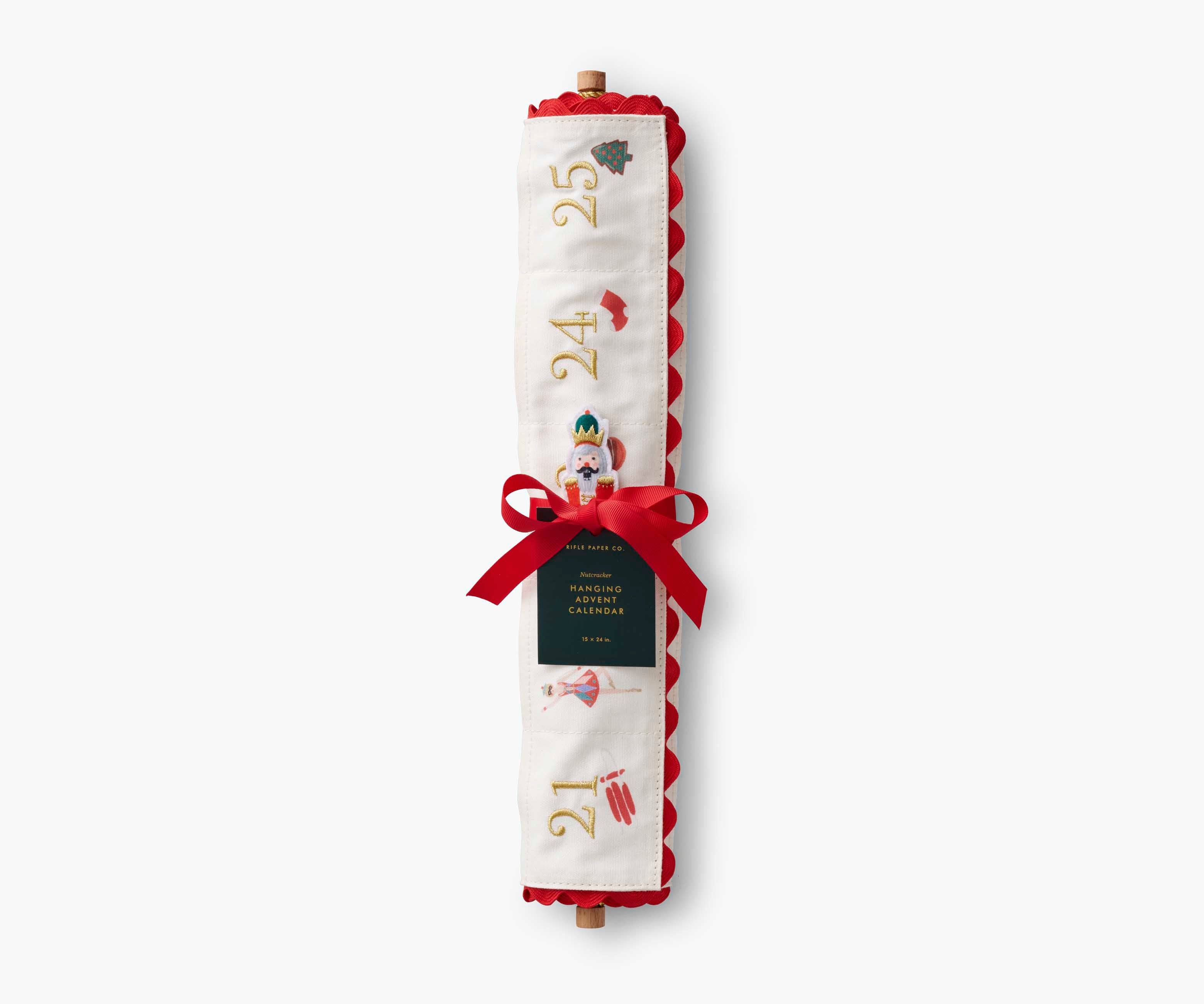 Embroidered Hanging Advent Calendar - Nutcracker