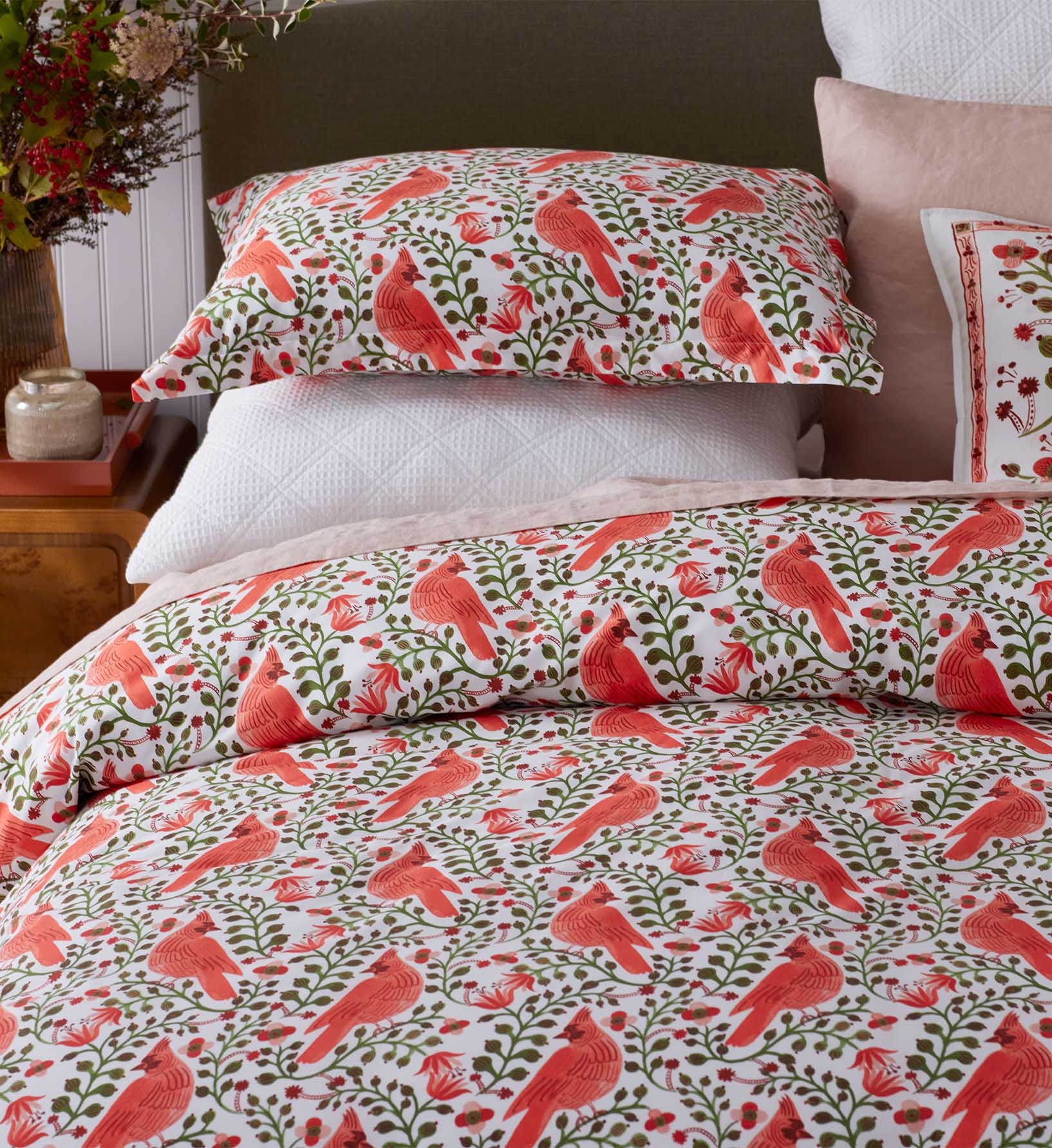 Percale Comforter - Cardinals