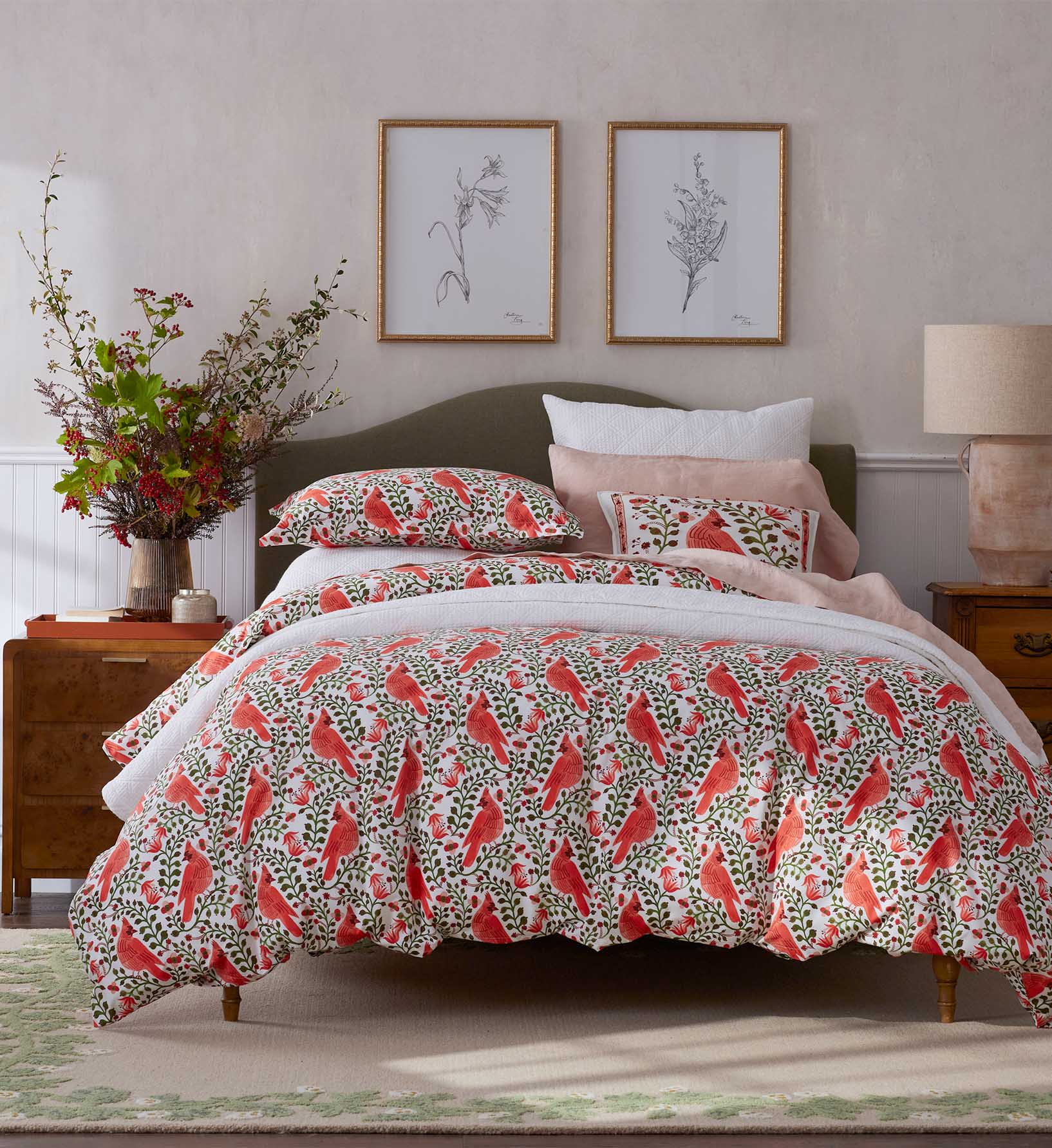 Percale Comforter - Cardinals