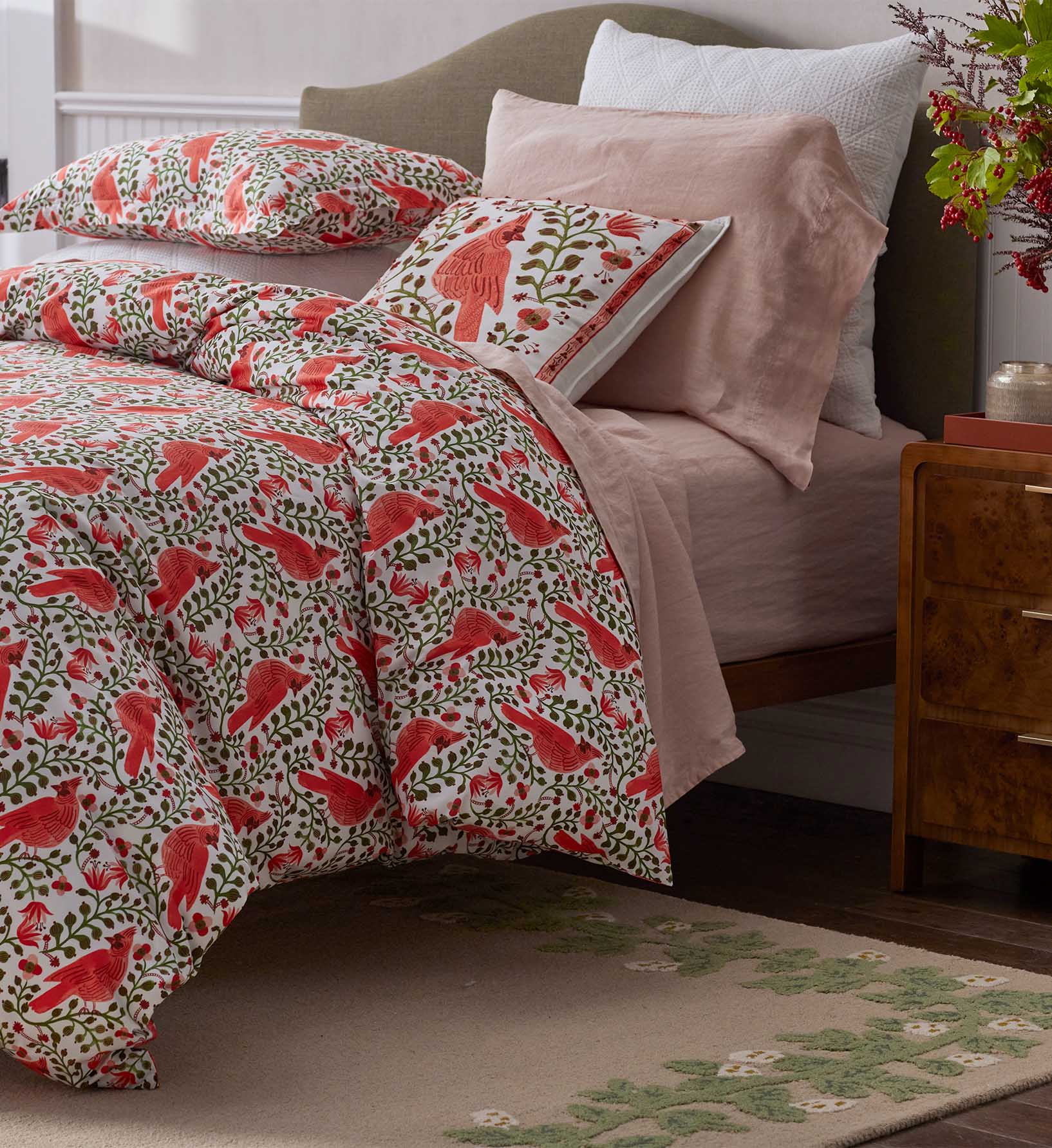 Percale Comforter - Cardinals