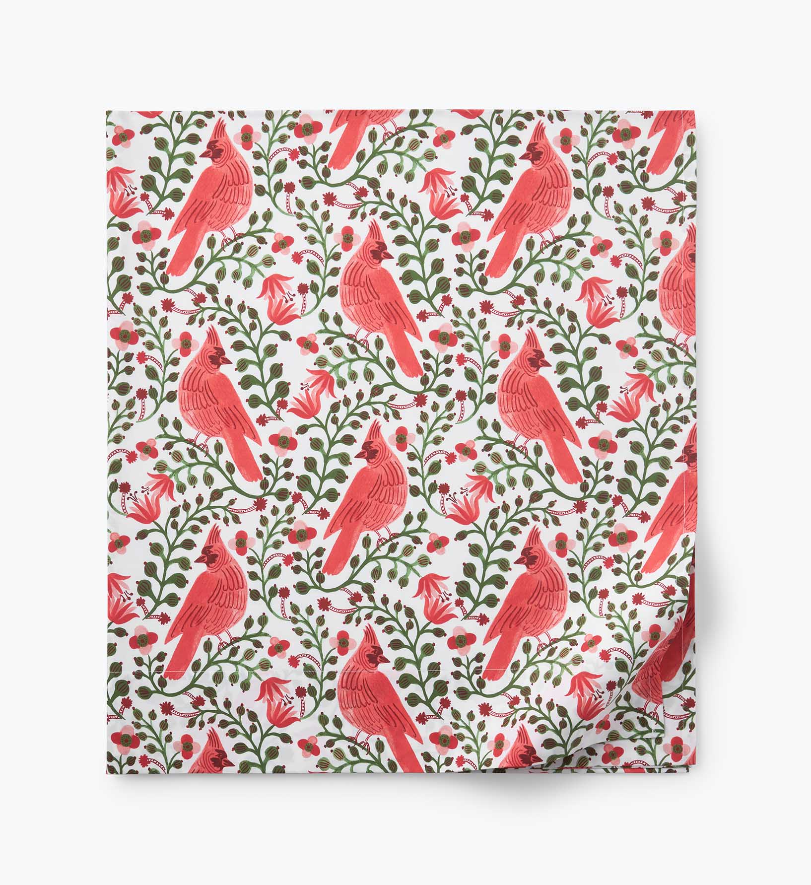 Percale Flat Sheet - Cardinals