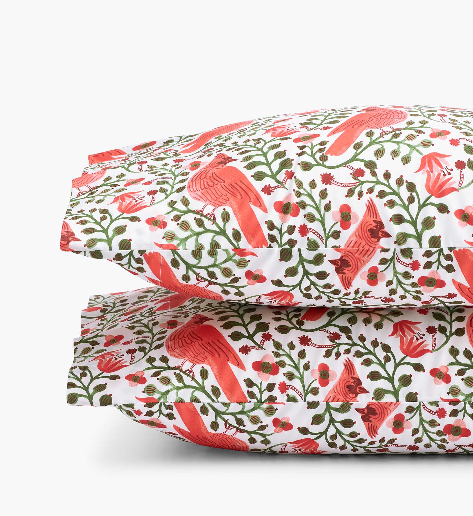 Percale Pillowcases - Cardinals