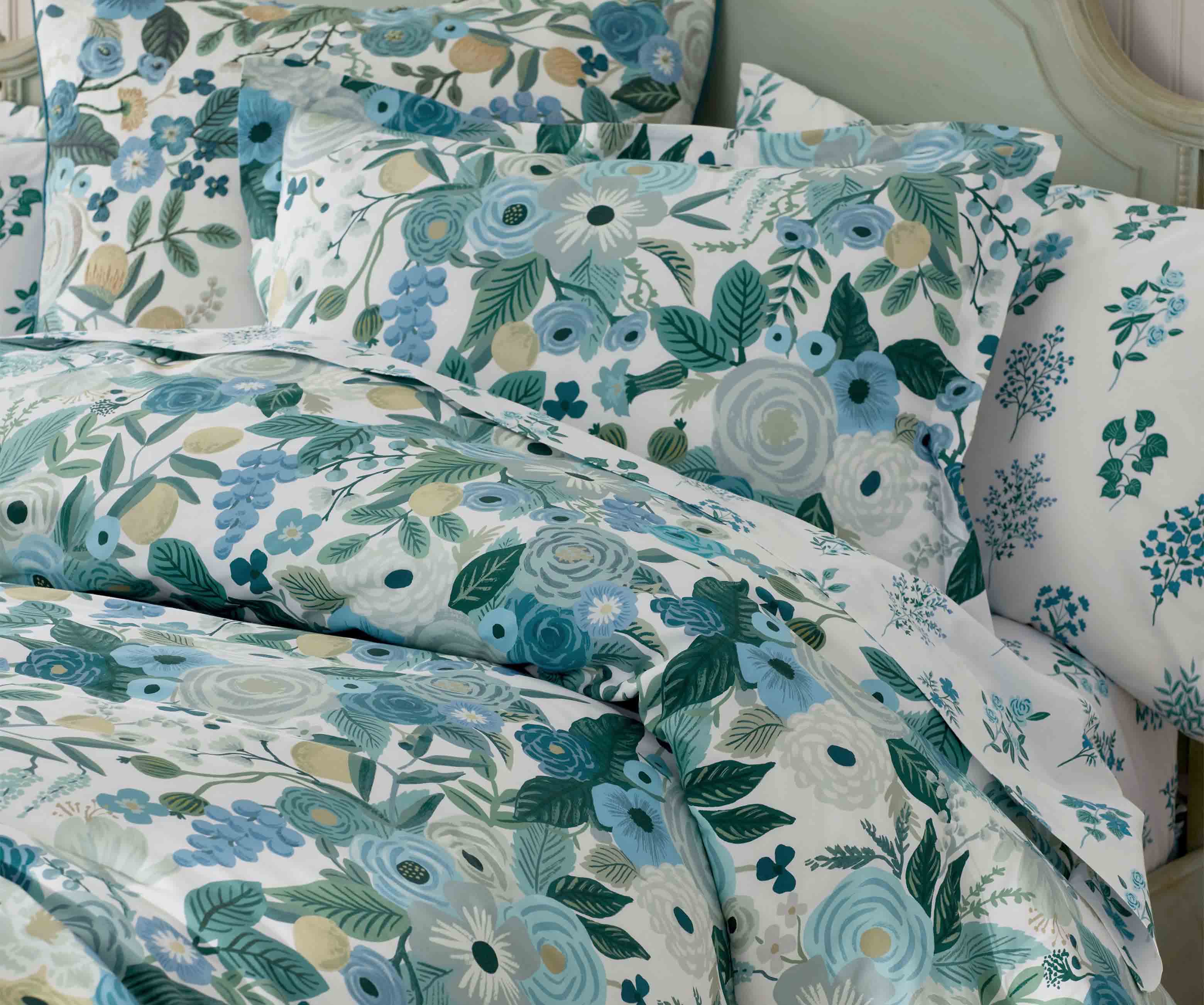Percale Sham - Garden Party Blue