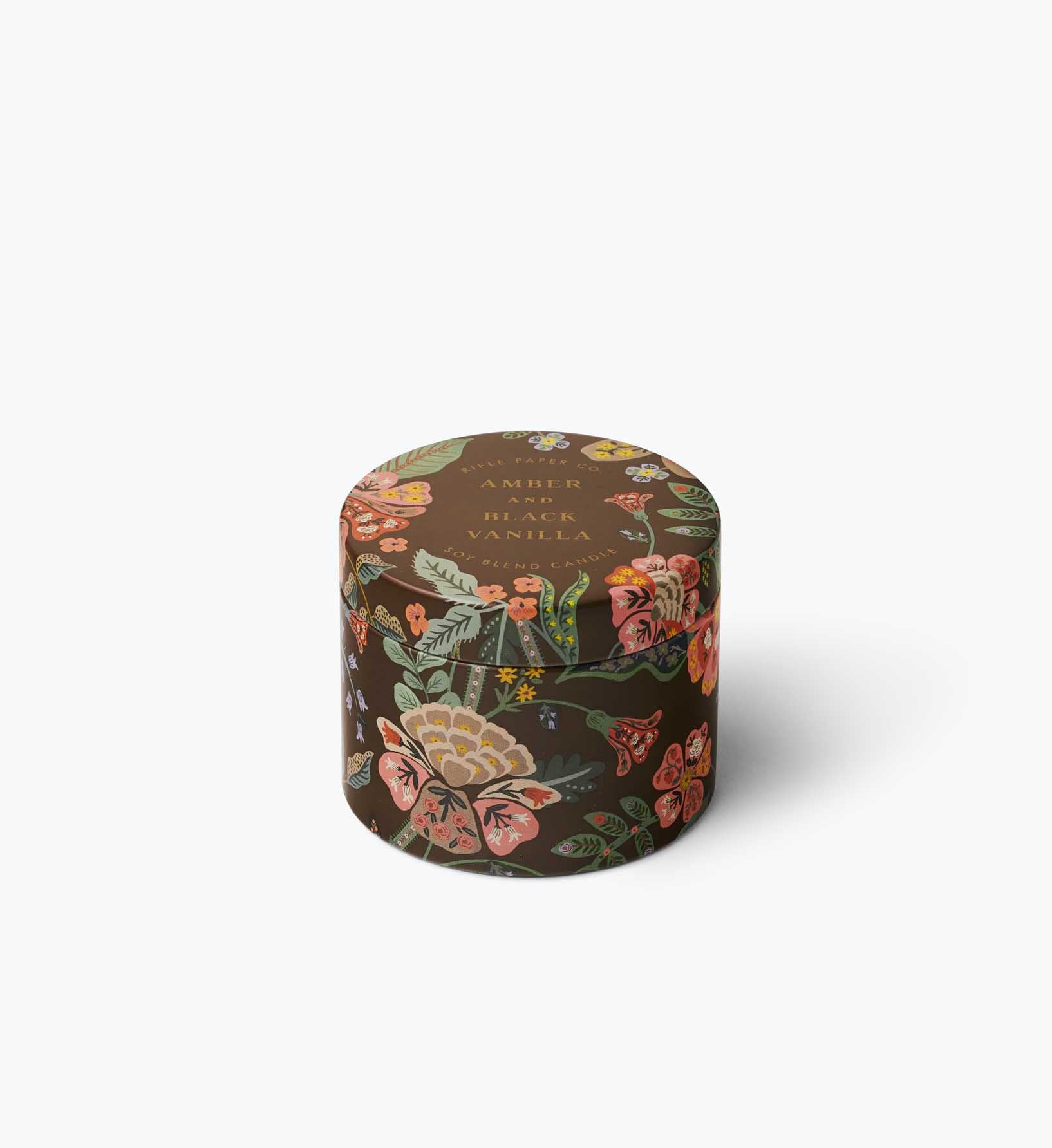 Tin Candle - Amber and Black Vanilla
