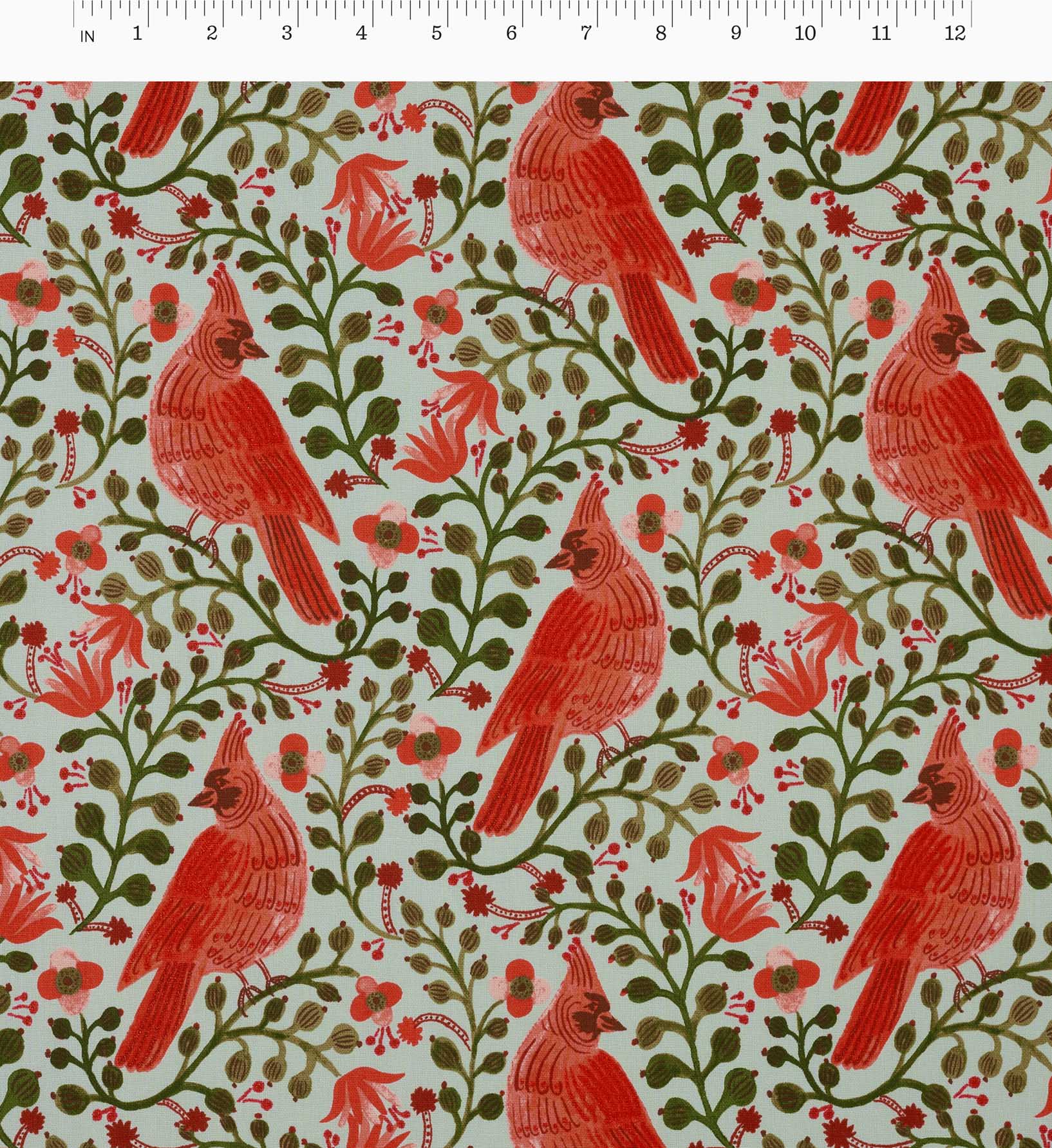 Cardinals Canvas Metallic Fabric - Mint
