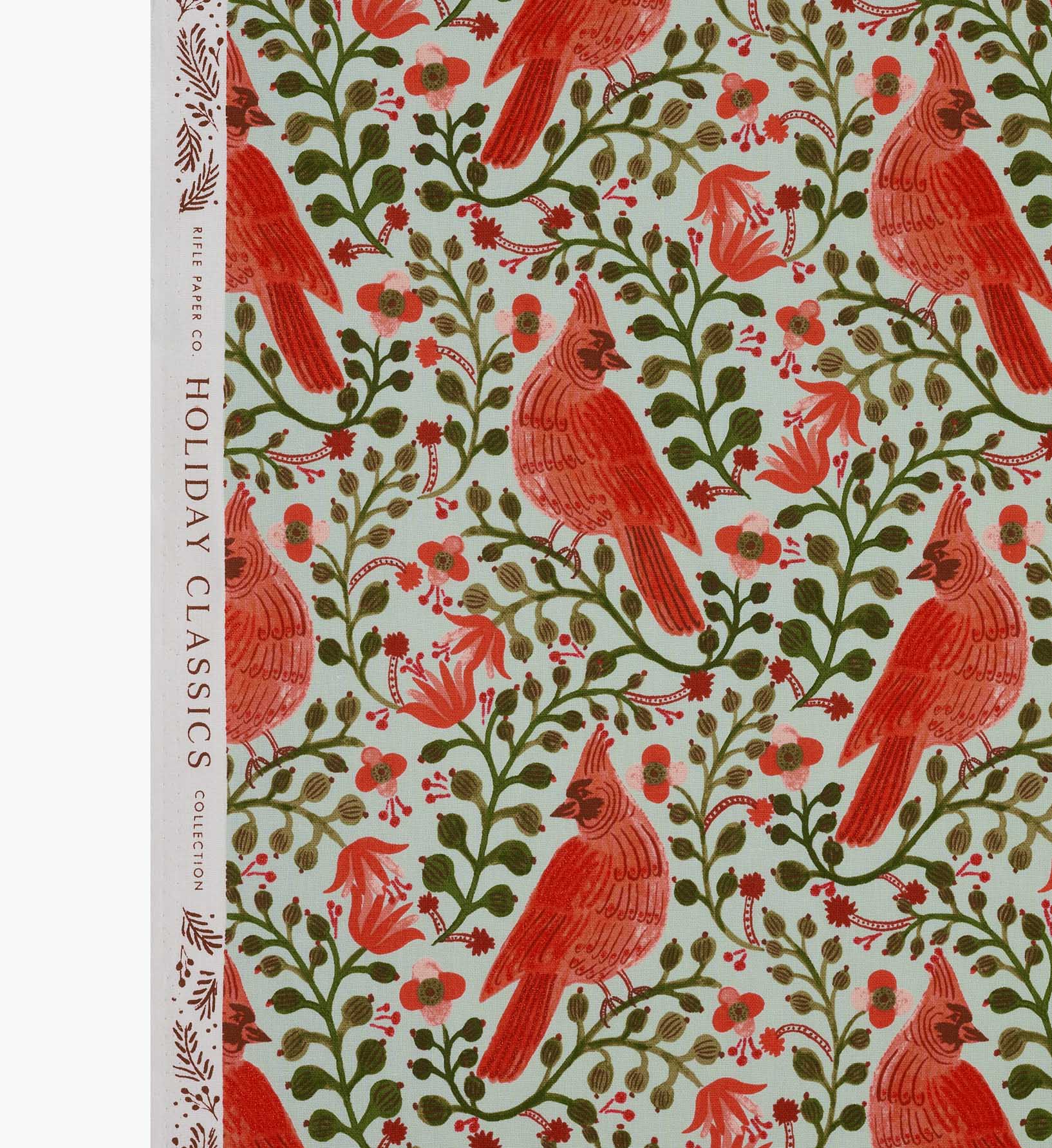 Cardinals Canvas Metallic Fabric - Mint