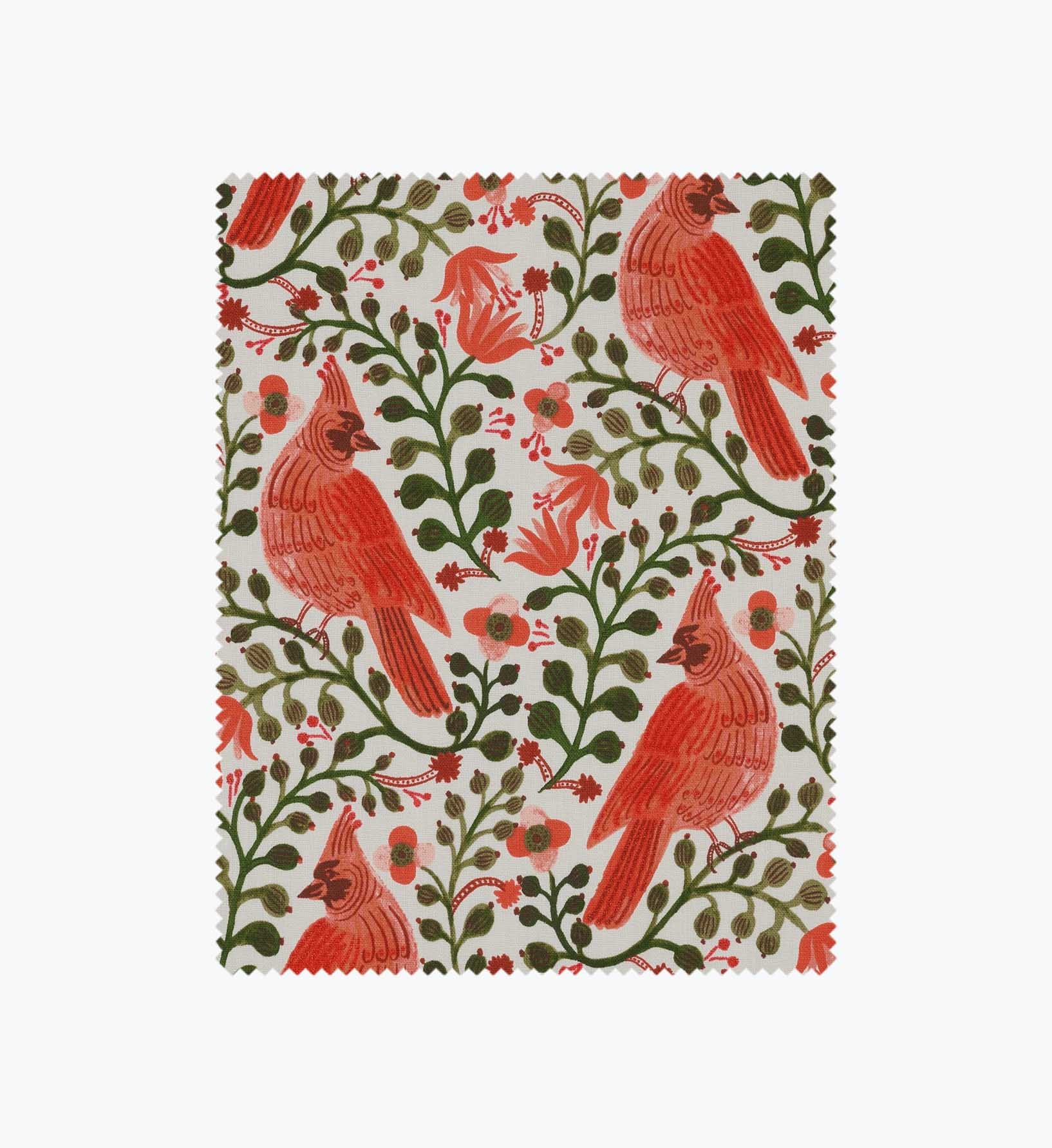 Cardinals Canvas Metallic Fabric - Cream