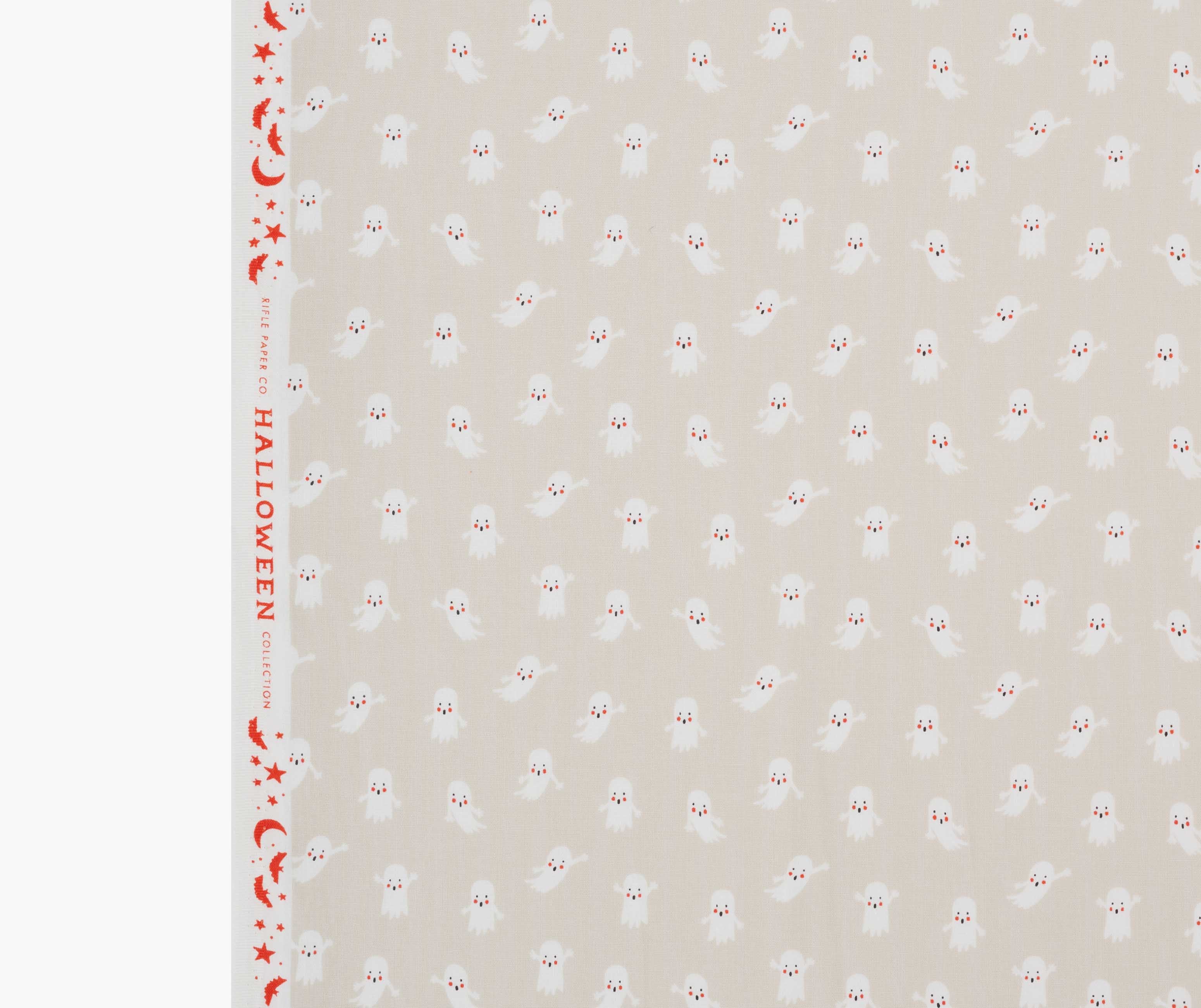 Ghosts Cotton Fabric - Linen