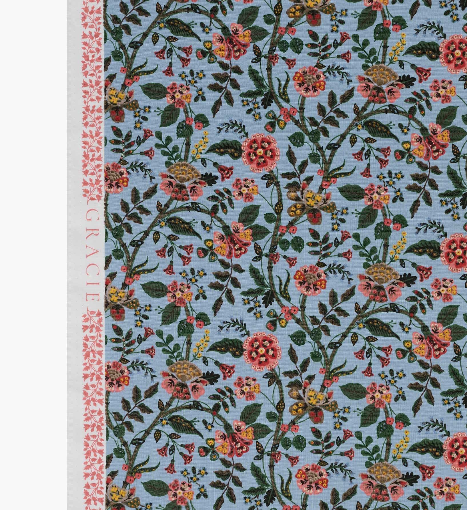 Gracie Cotton Fabric - Slate