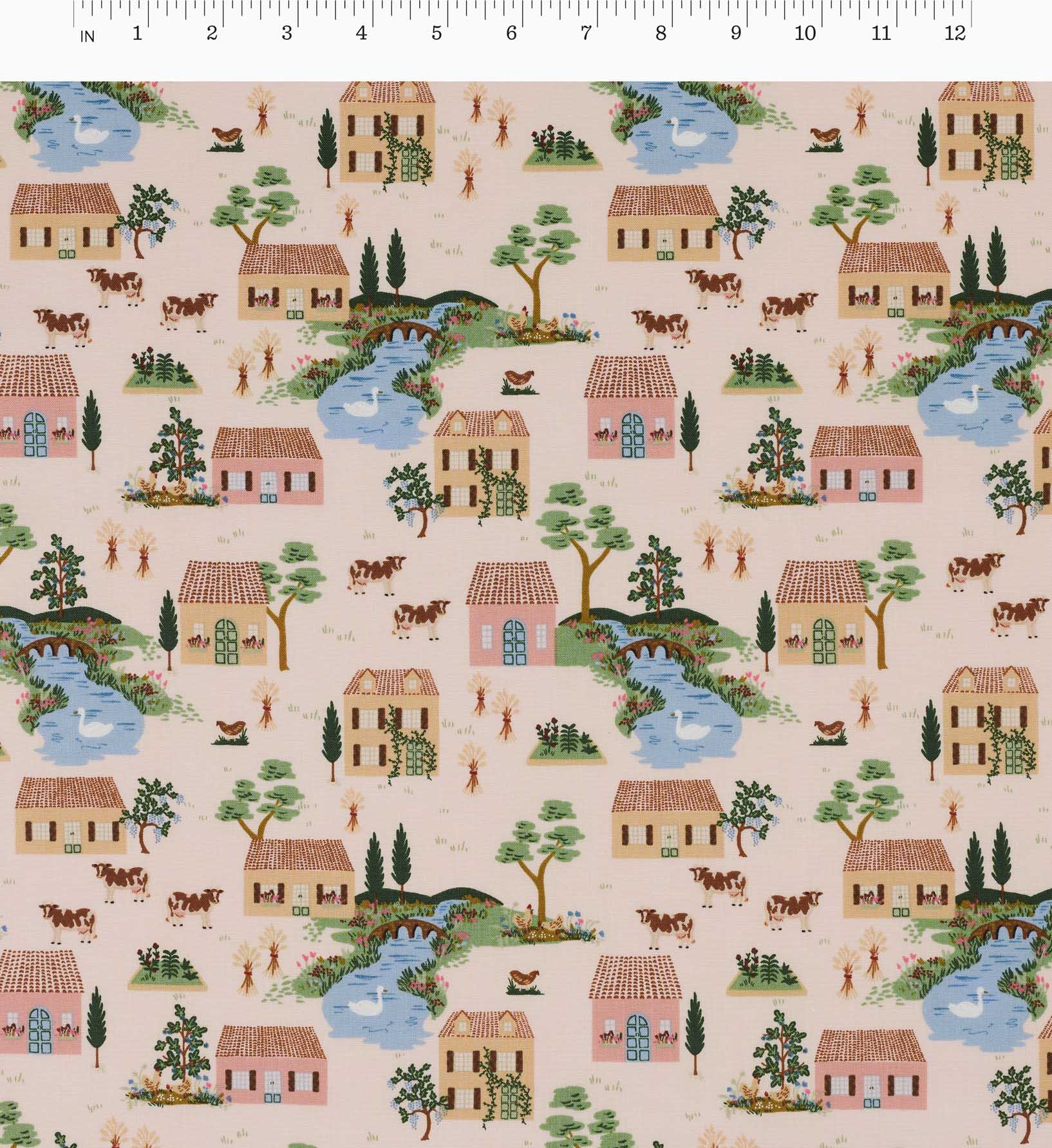 Cotswolds Cotton Fabric - Pink
