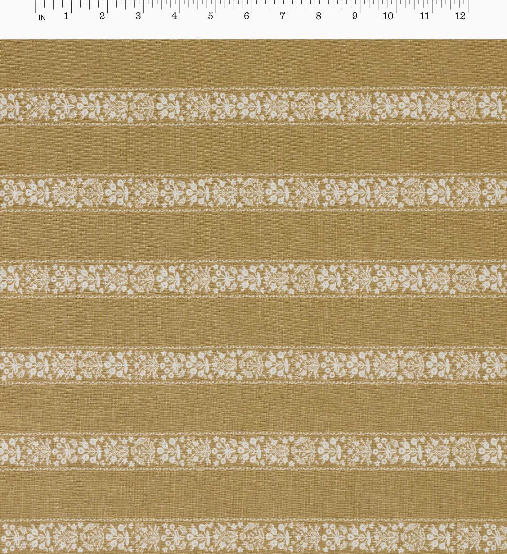 Estee Stripe Cotton Fabric - Orche
