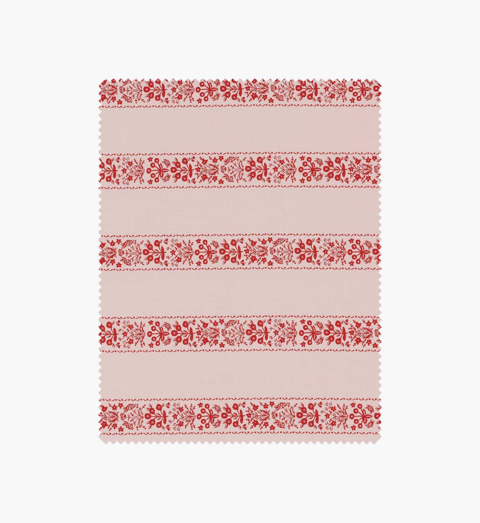 Estee Stripe Cotton Fabric - Pink