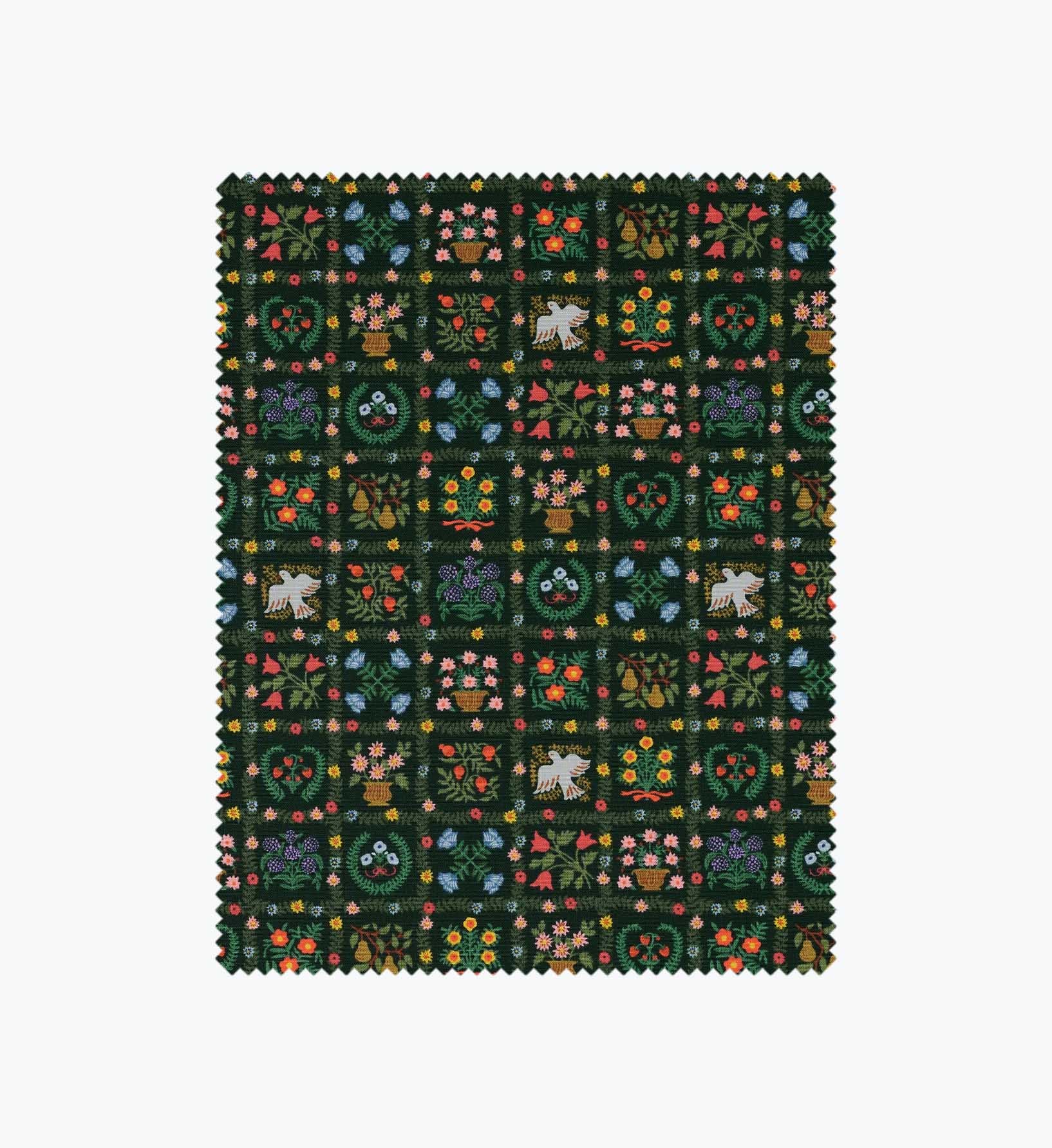 Helena Cotton Fabric - Evergreen