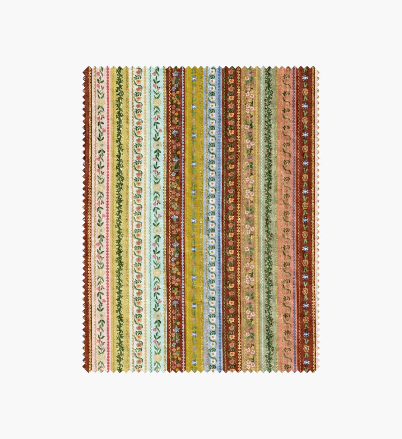 Gemma Cotton Metallic Fabric - Yellow
