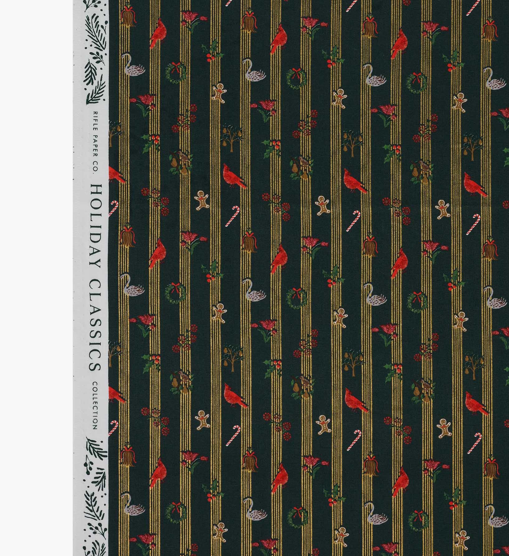 Yuletide Cotton Fabric - Evergreen
