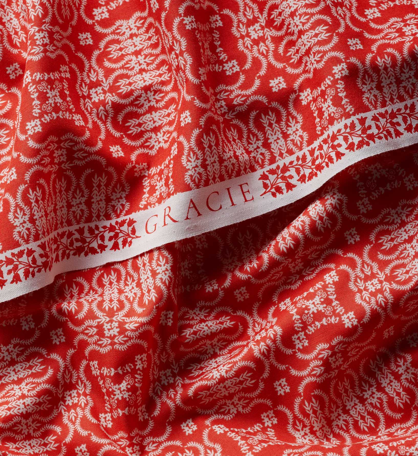 Heritage Cotton Fabric - Red