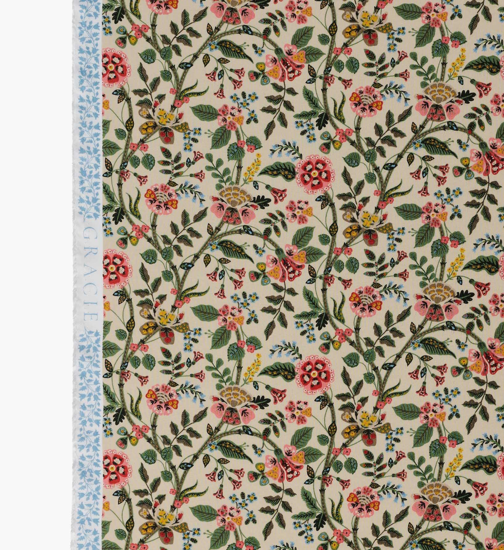 Gracie Rayon Fabric - Linen