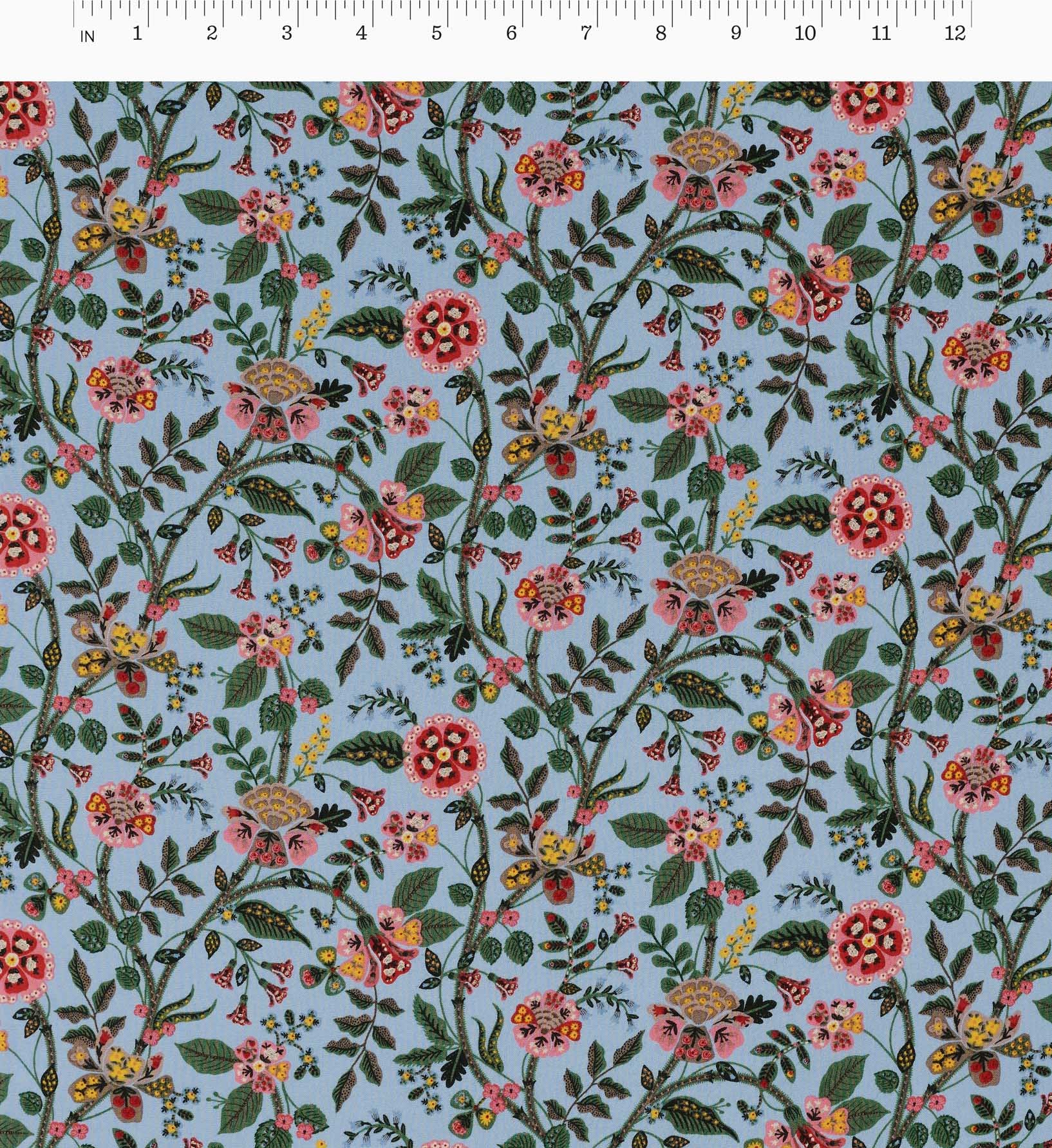 Gracie Rayon Fabric - Slate