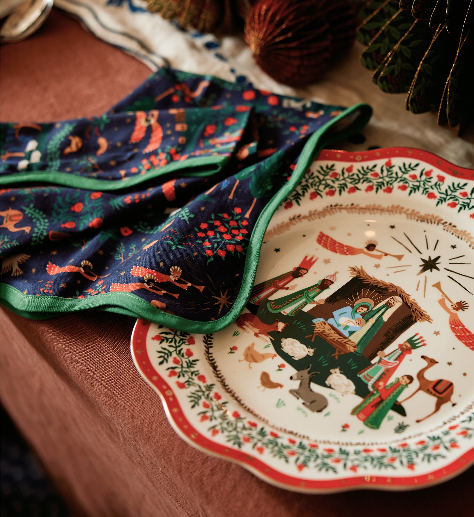 Cotton Napkin Set - Nativity