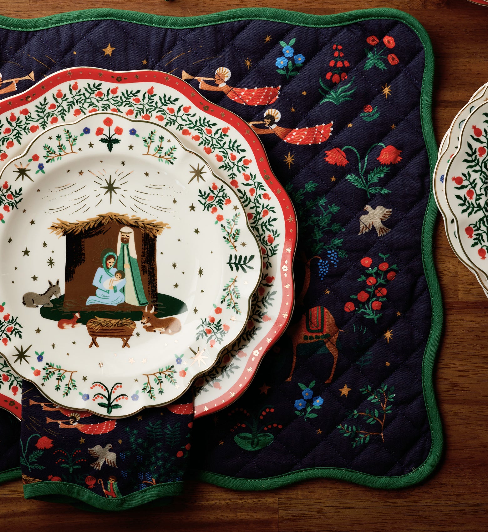 Cotton Placemat Set - Nativity
