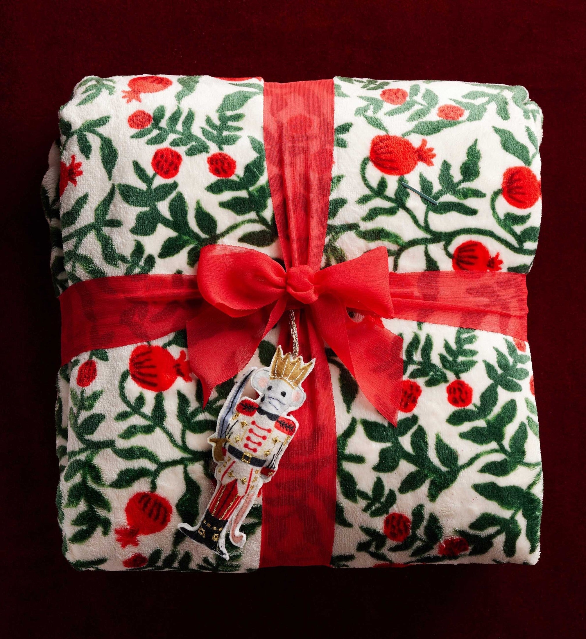 Fleece Blanket - Christmastide Pomegranate