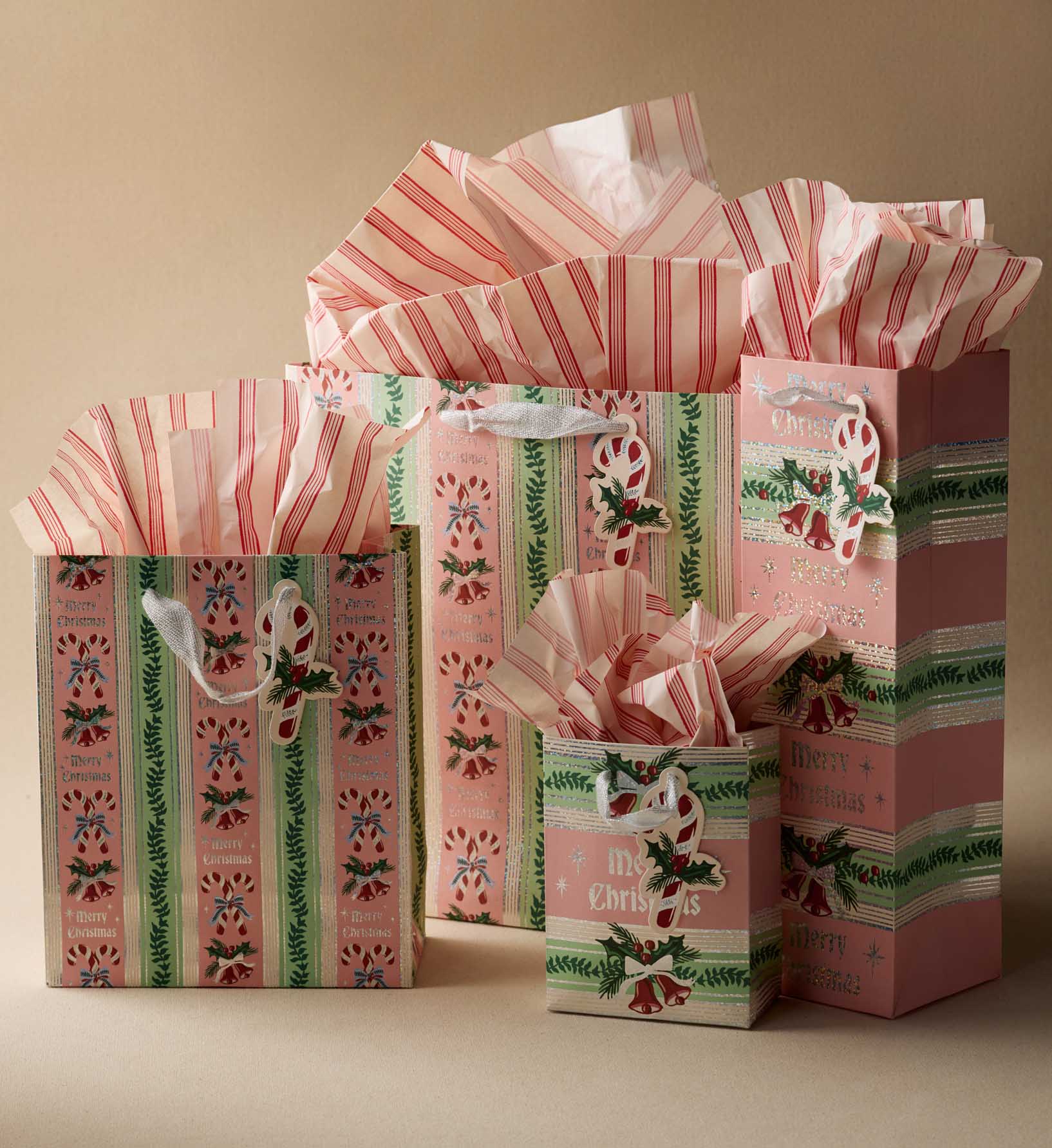 Candy Cane Stripe Small Gift Bag