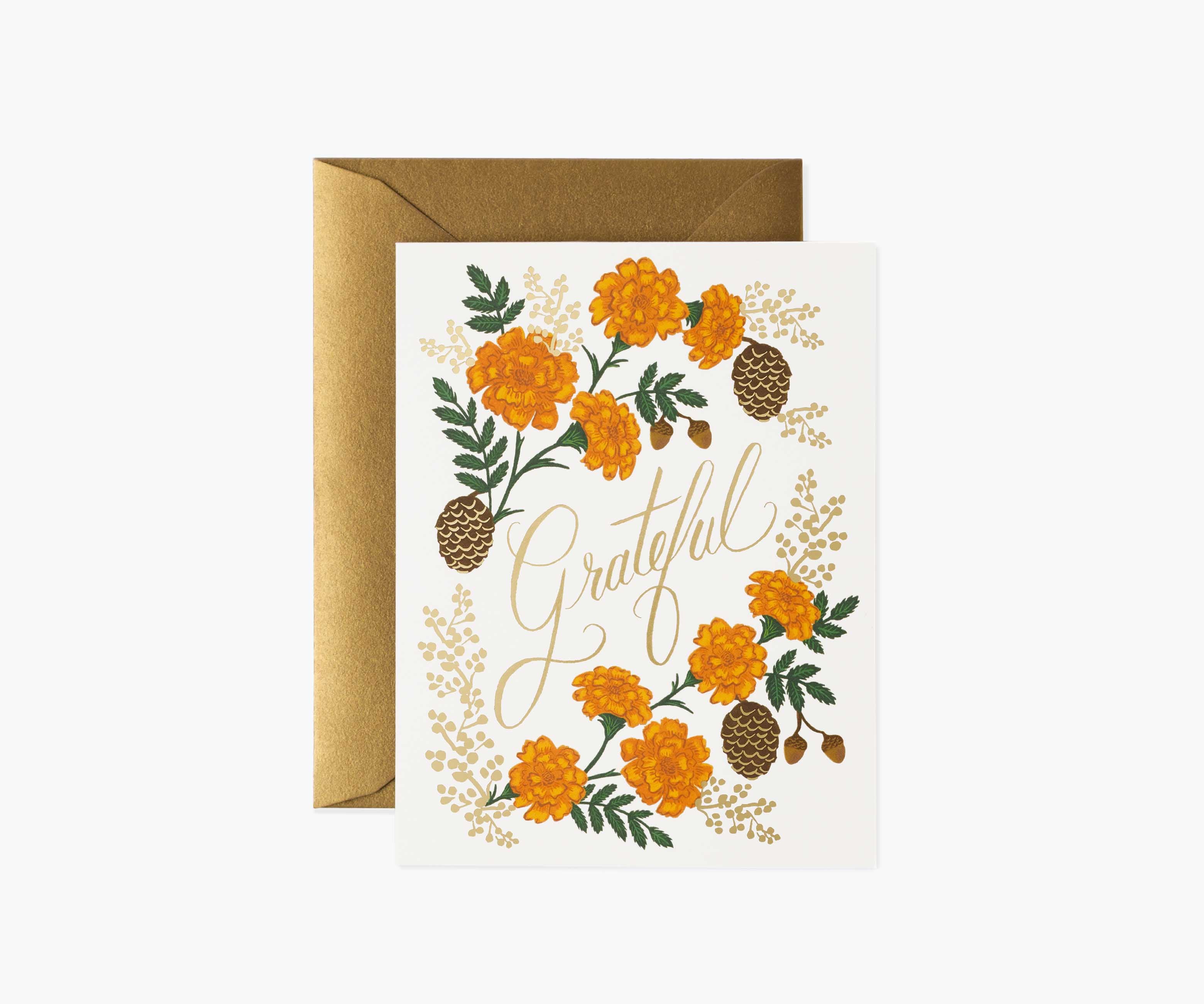 Grateful Harvest Thanksgiving Card - Single Card