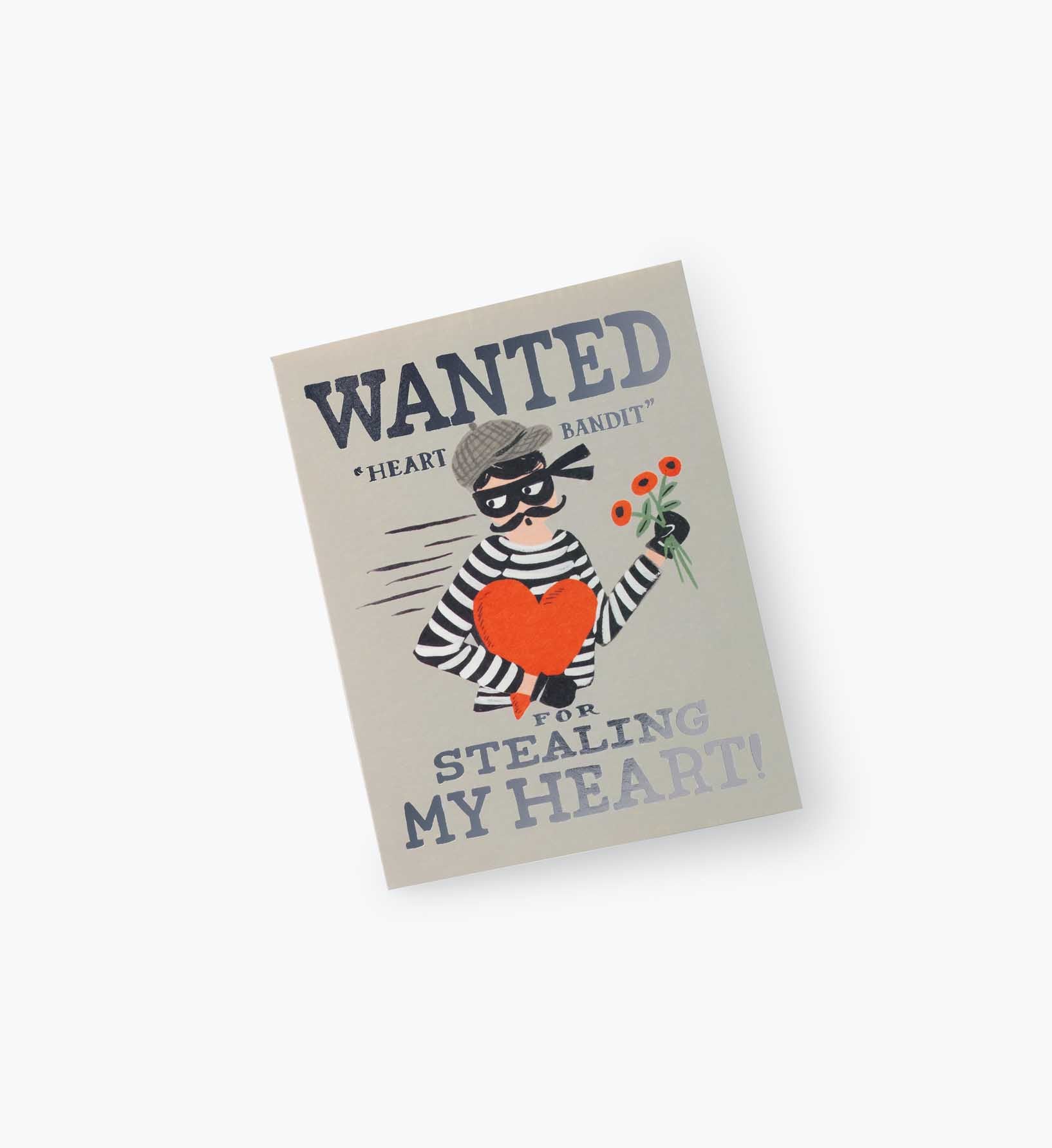 Heart Bandit Silver Love & Friendship Card - Single Card