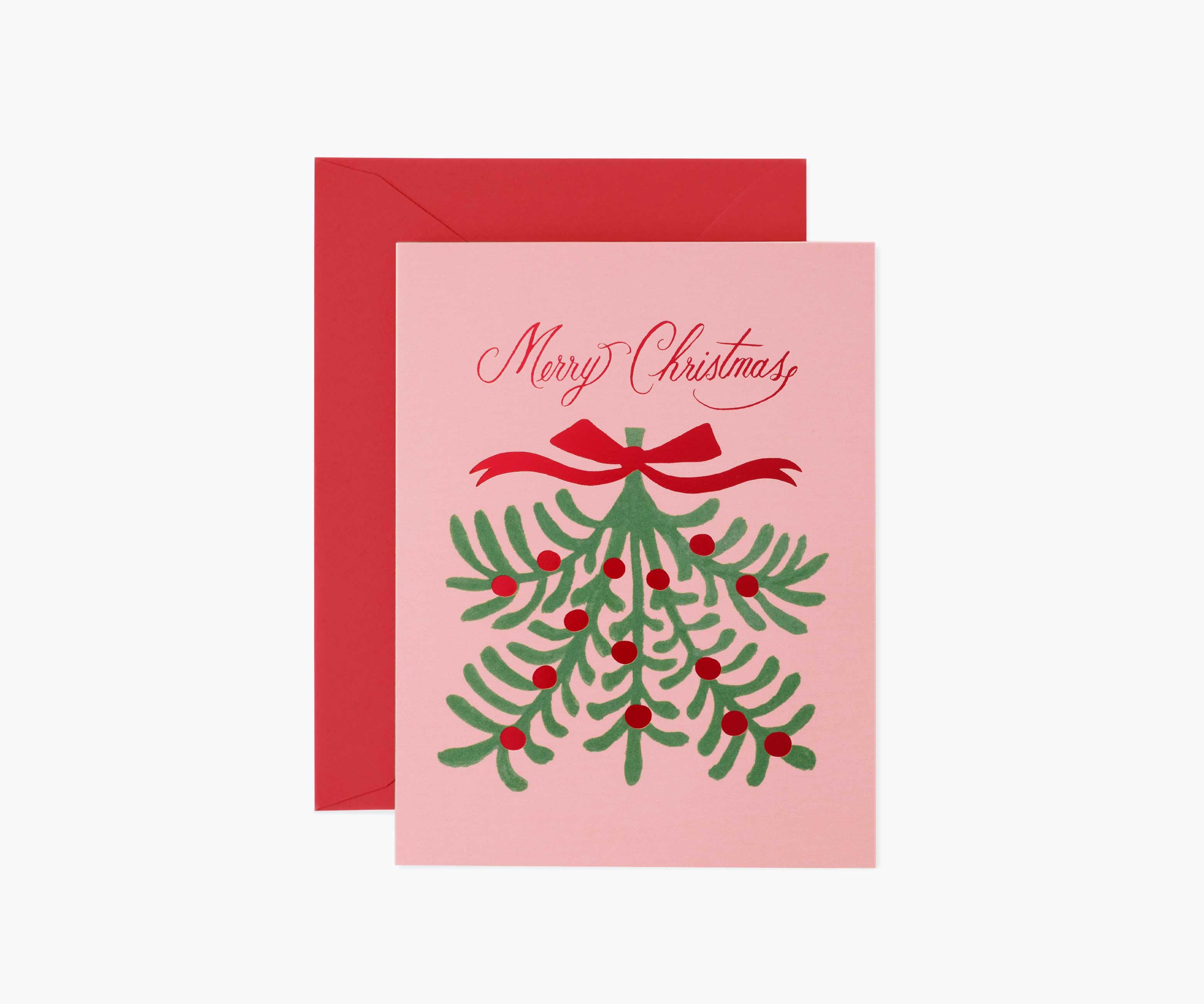 Merry Christmas Mistletoe Holiday Cards - Boxed Set