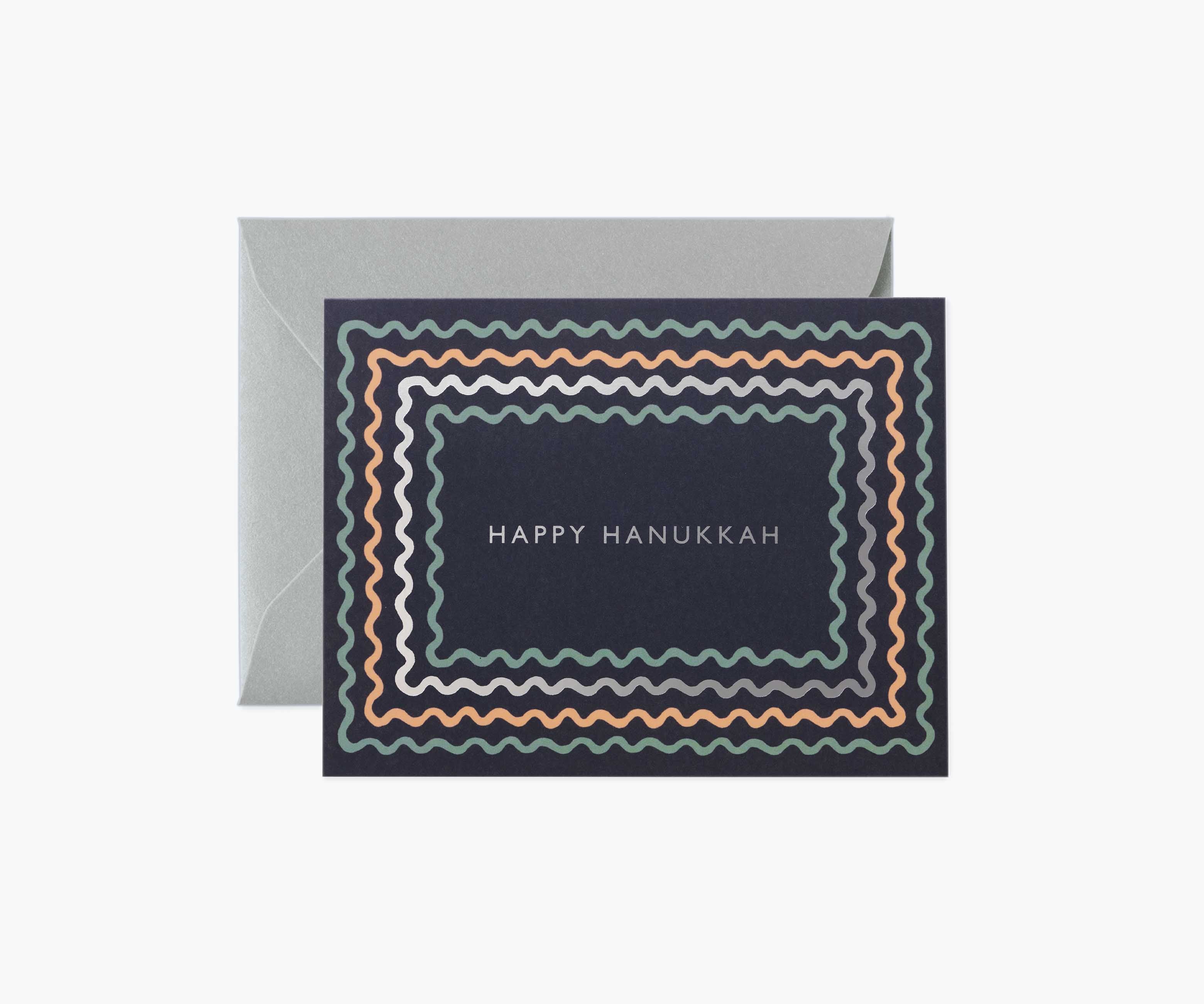 Hanukkah Ribbon Hanukkah Card - Single Card
