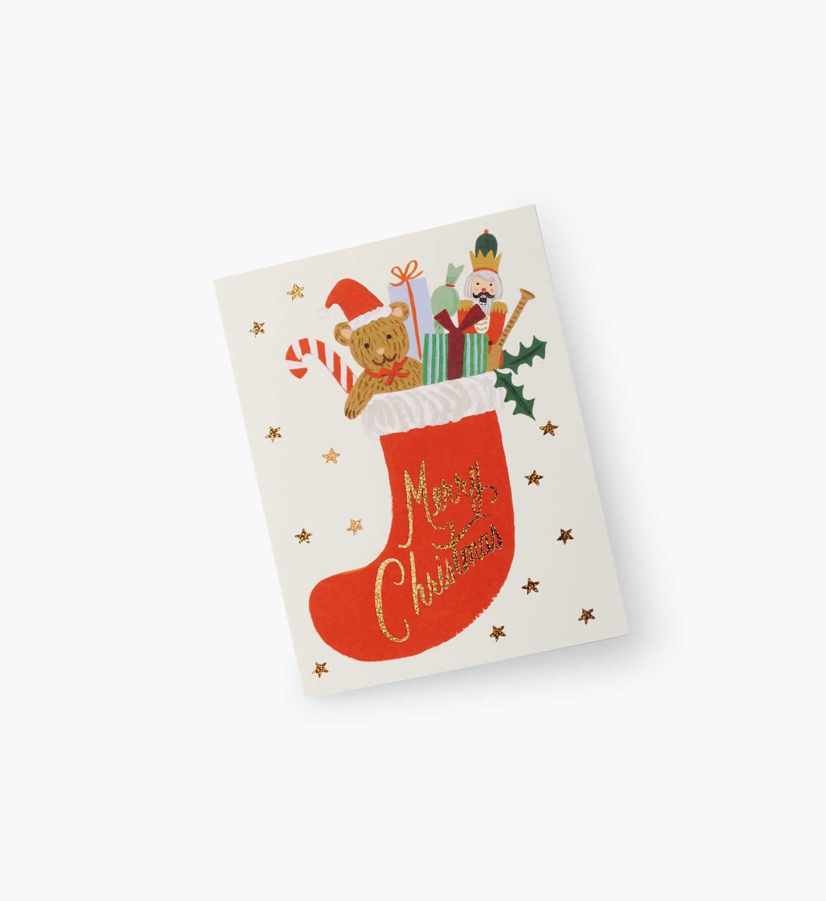 Toy Stocking Holiday Card - Single Card