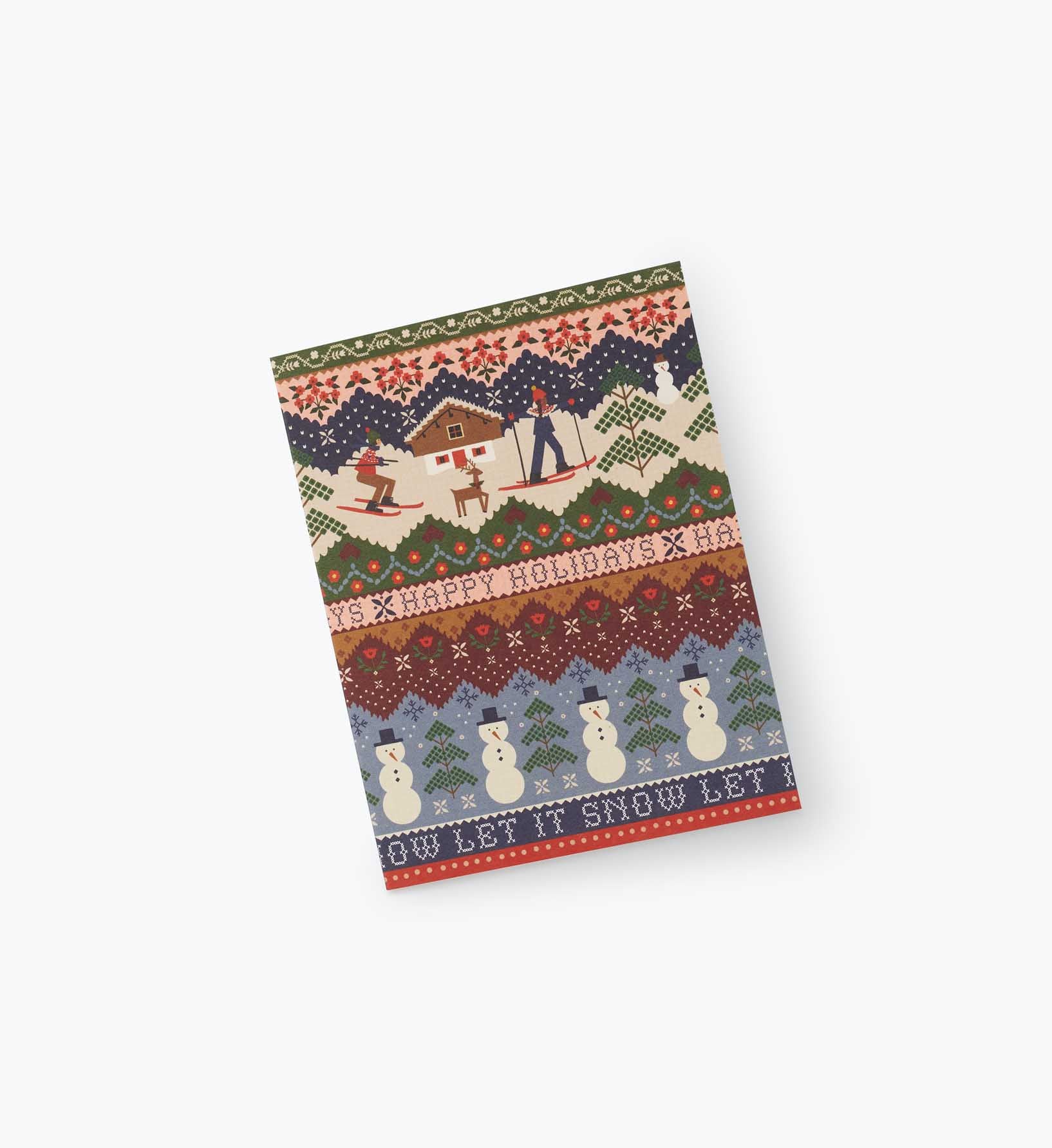 Ski Chalet Holiday Card - Single Card