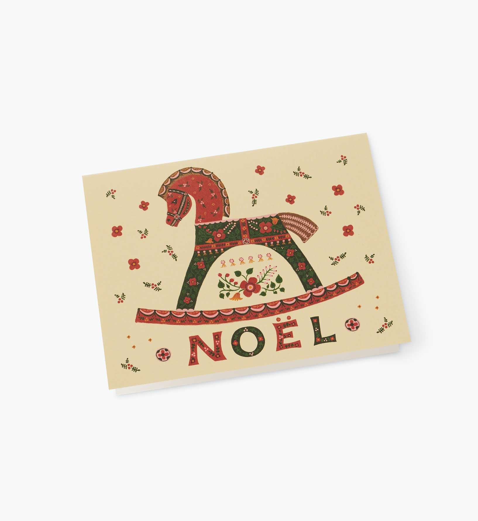 Noel Rocking Horse Holiday Cards - Boxed Set