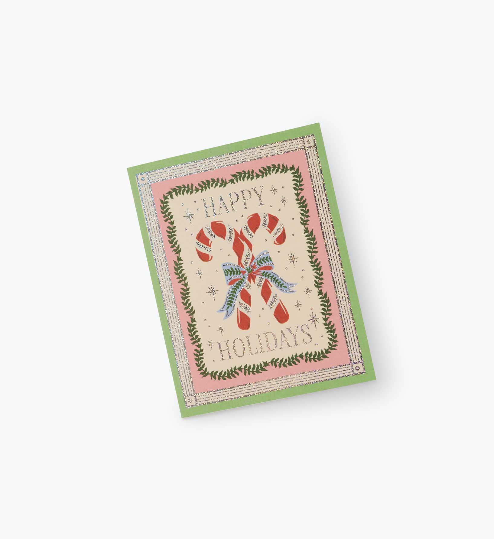 Candy Cane Holiday Card - Single Card