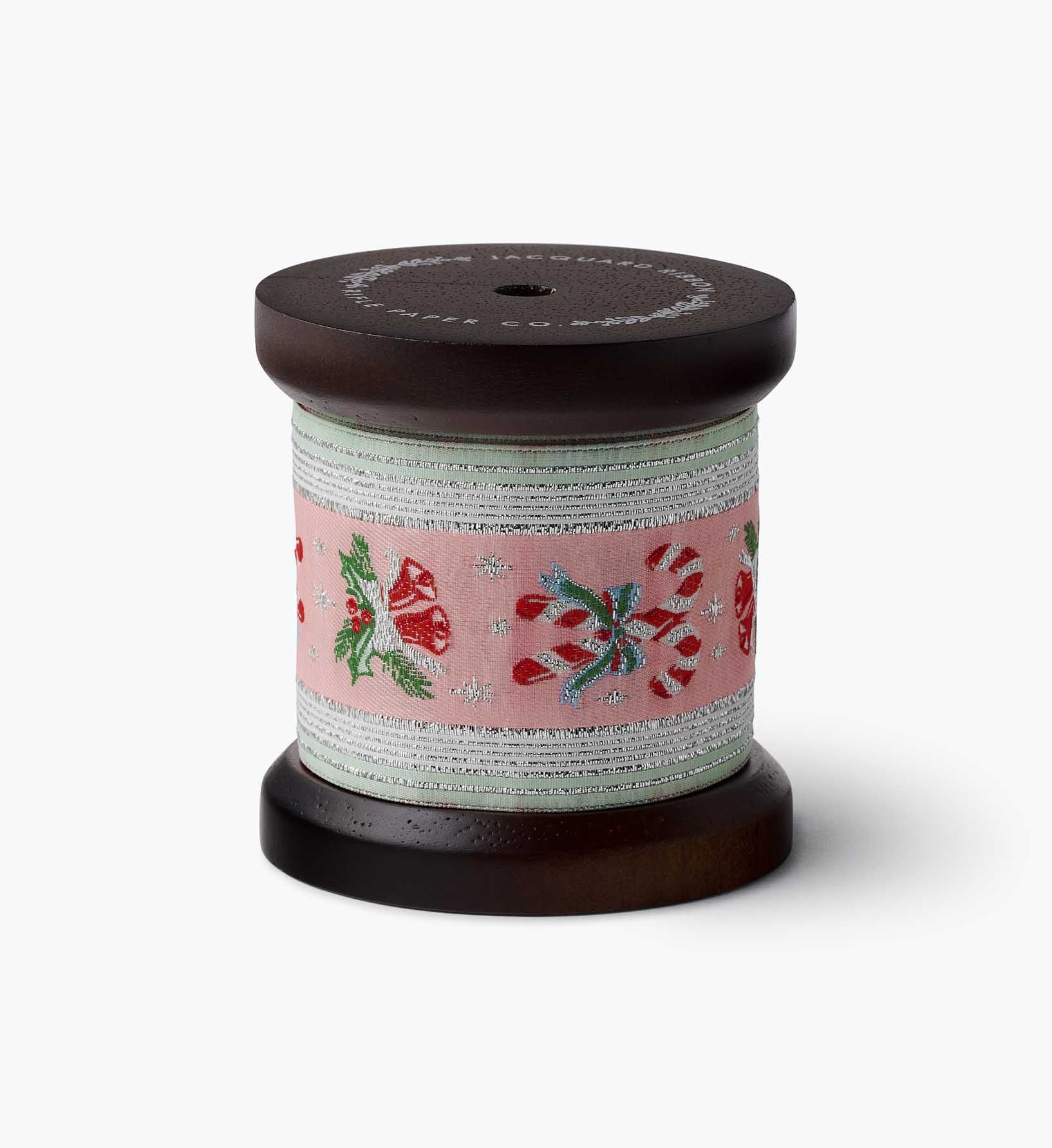 Holiday Jacquard Ribbon - Candy Cane Stripe