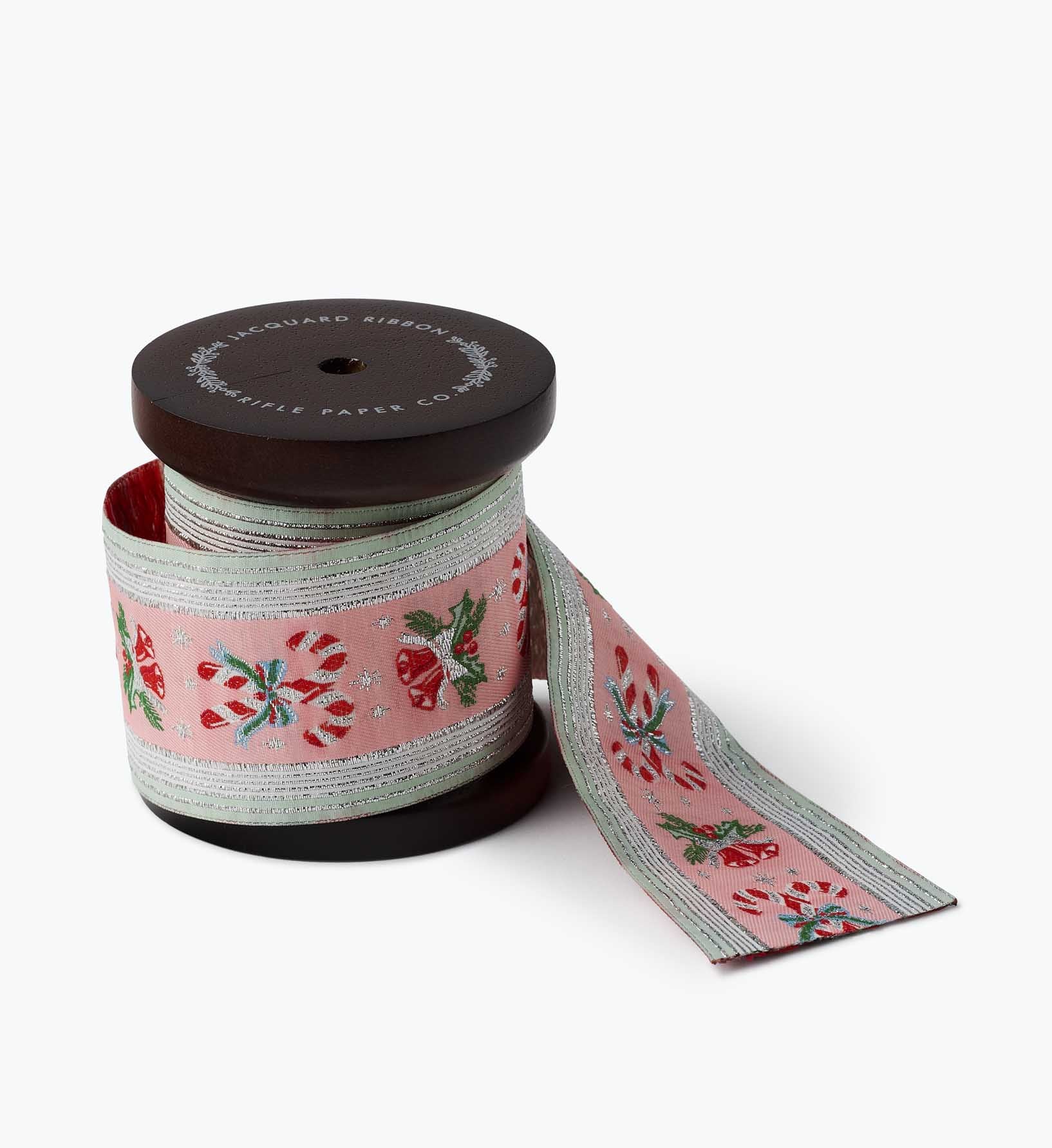 Holiday Jacquard Ribbon - Candy Cane Stripe