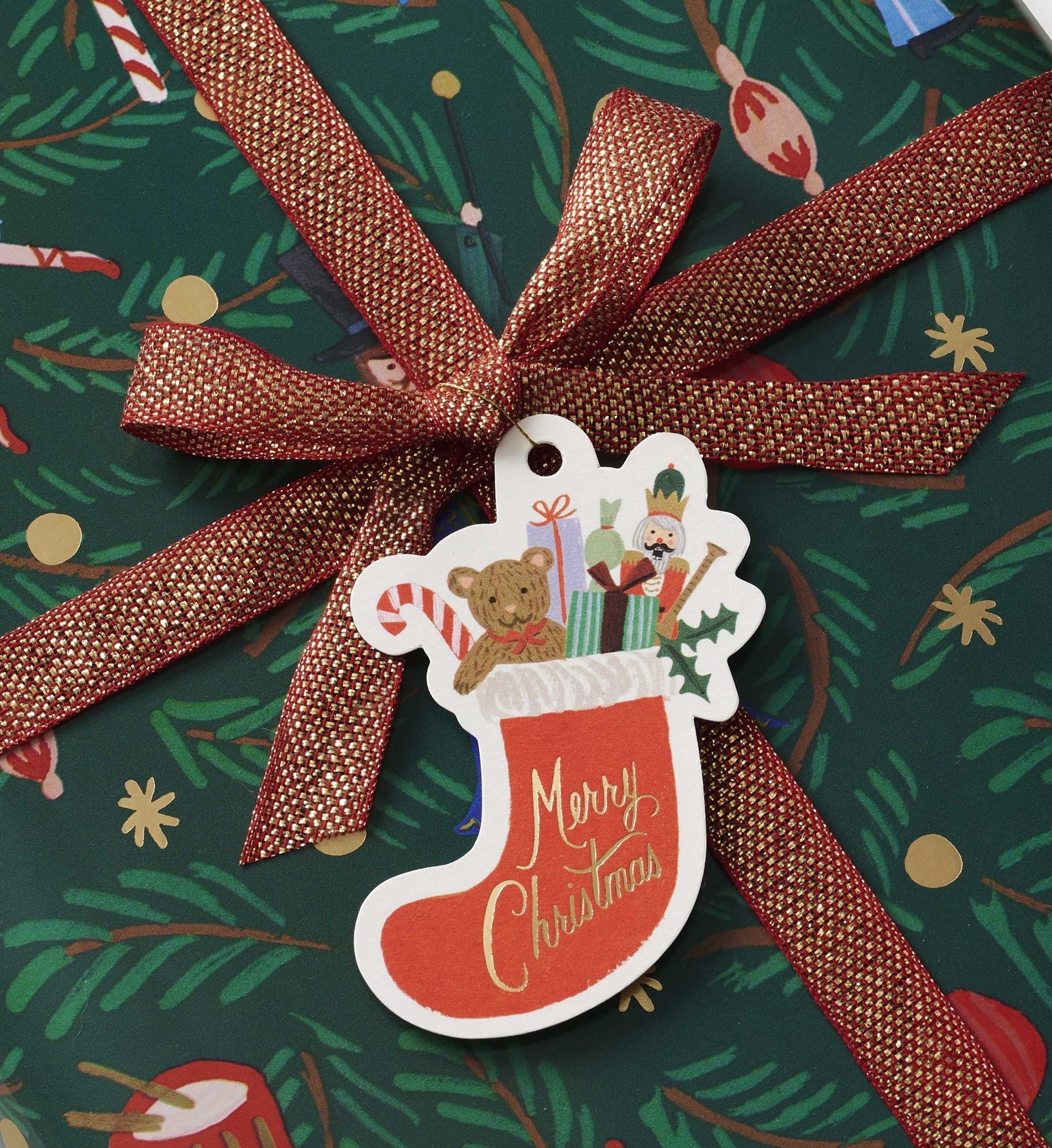 Holiday Gift Tags - Nutcracker Stocking