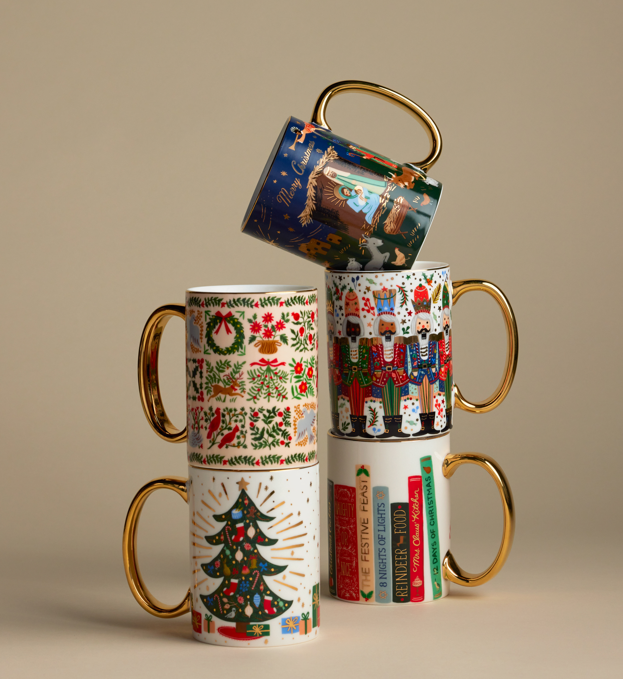 Holiday Porcelain Mug - Holiday Tree