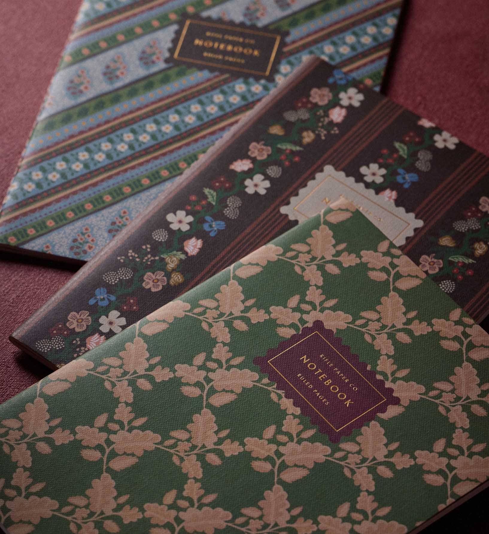 Stitched Notebook Set - Paisley