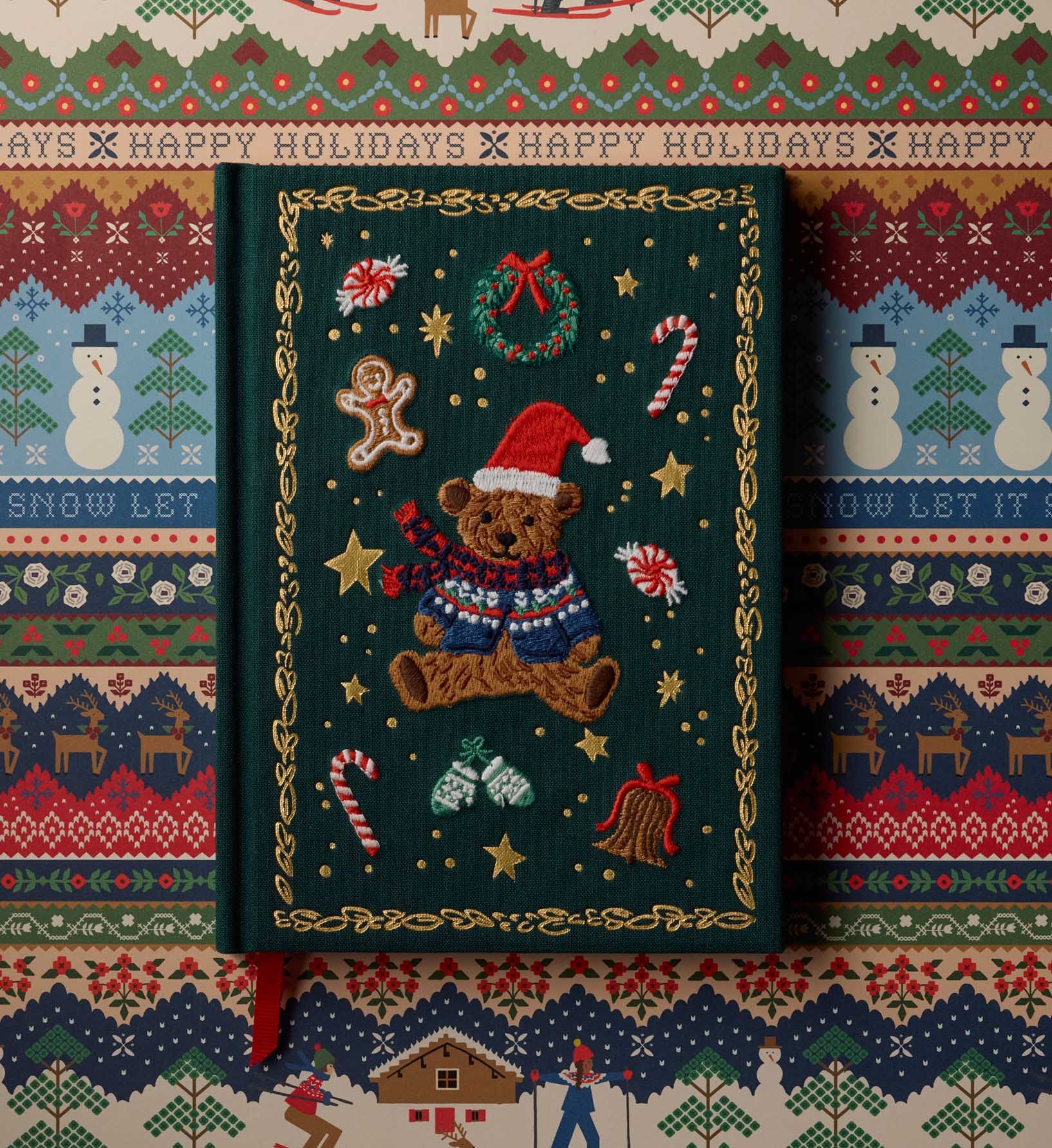 Embroidered Journal - Beary Christmas