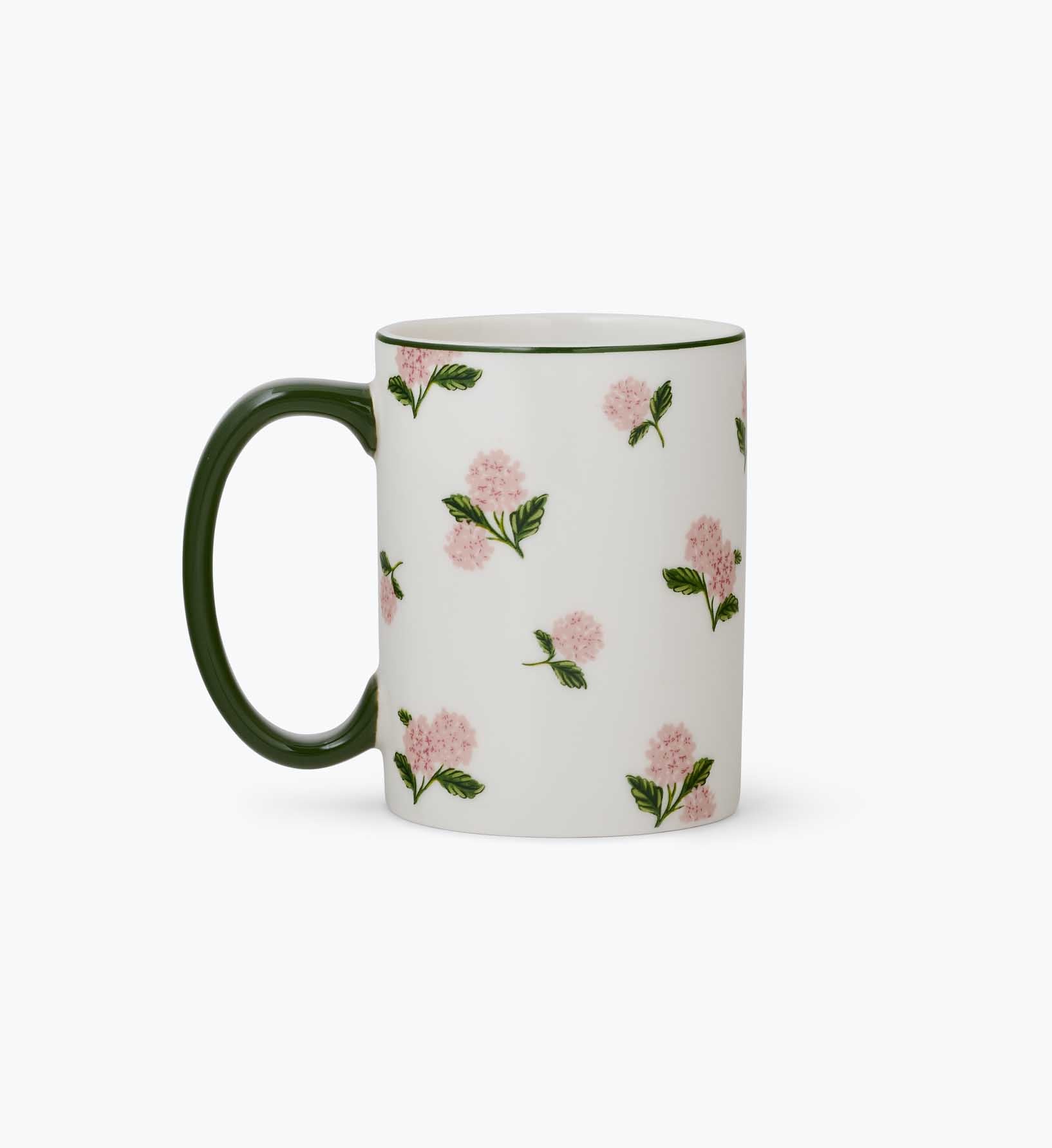 Porcelain Mug - Pink Hydrangea