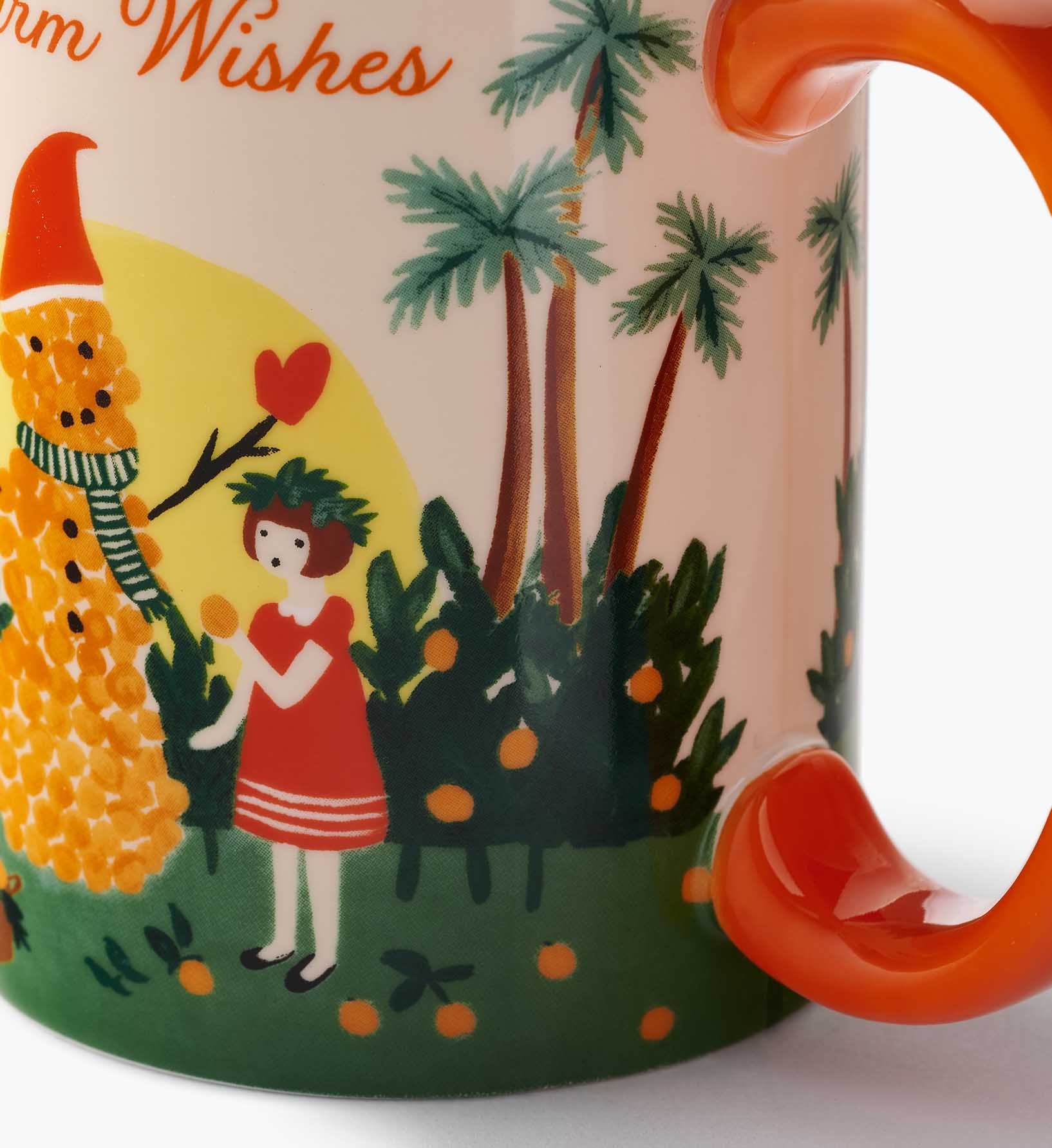 Holiday Porcelain Mug - Warm Wishes