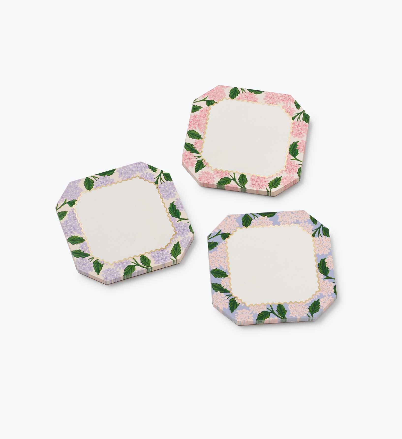 Mini Notepad Trio - Pink Hydrangea