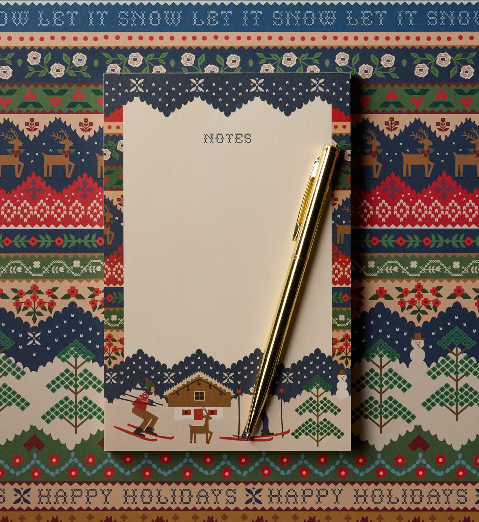 Holiday Notepad - Ski Chalet
