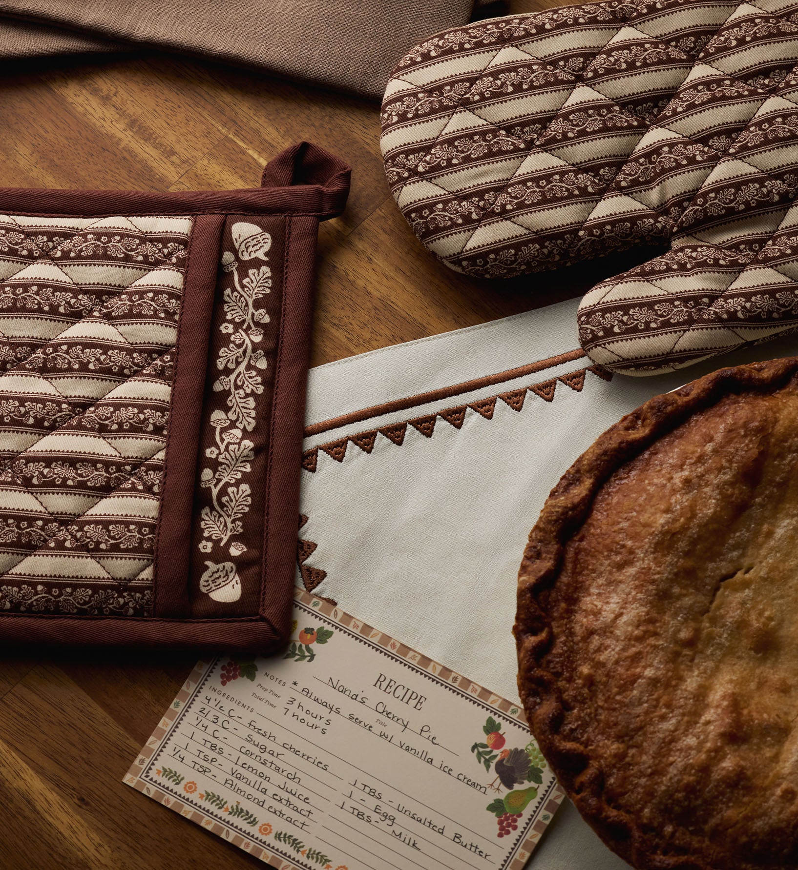 Pot Holder - Acorns