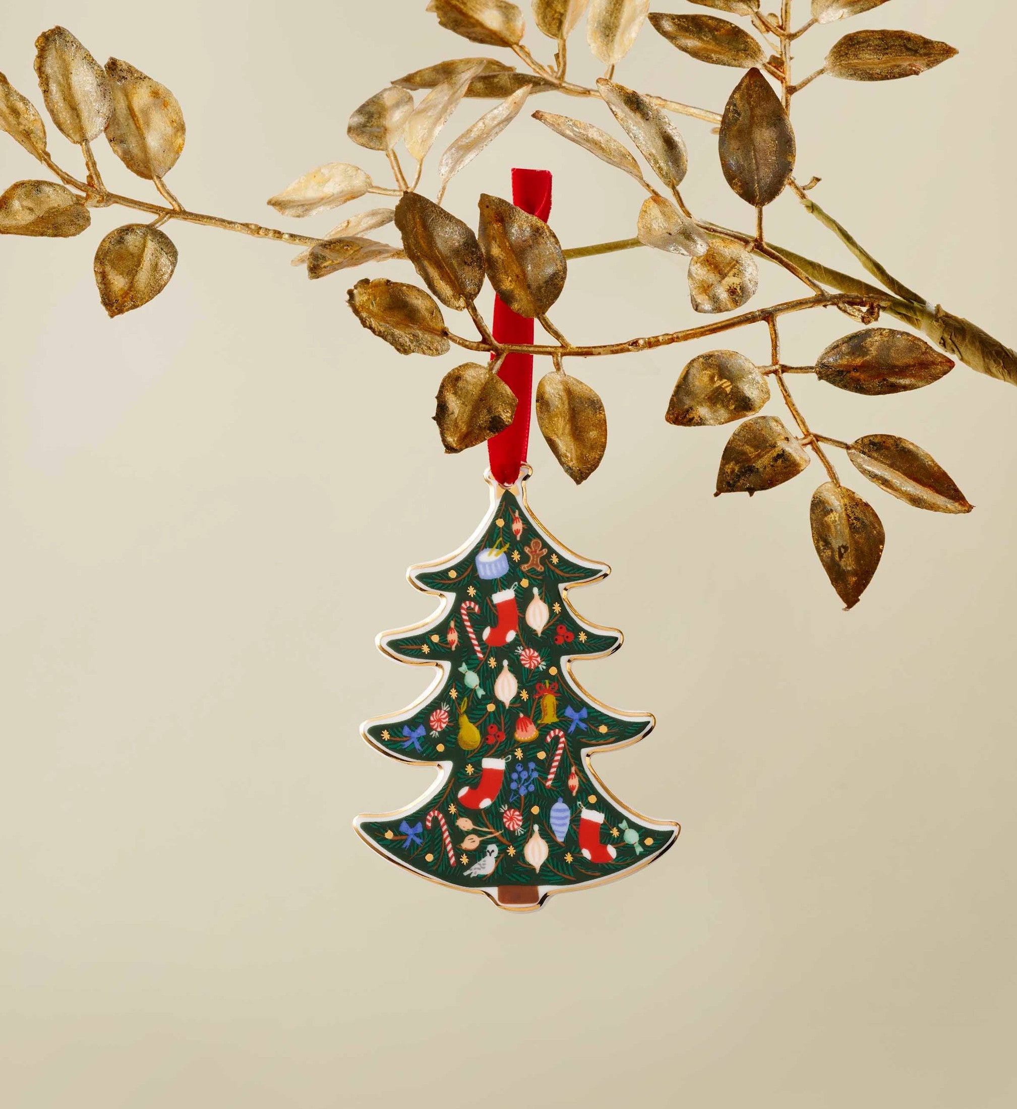 Porcelain Ornament - Holiday Tree
