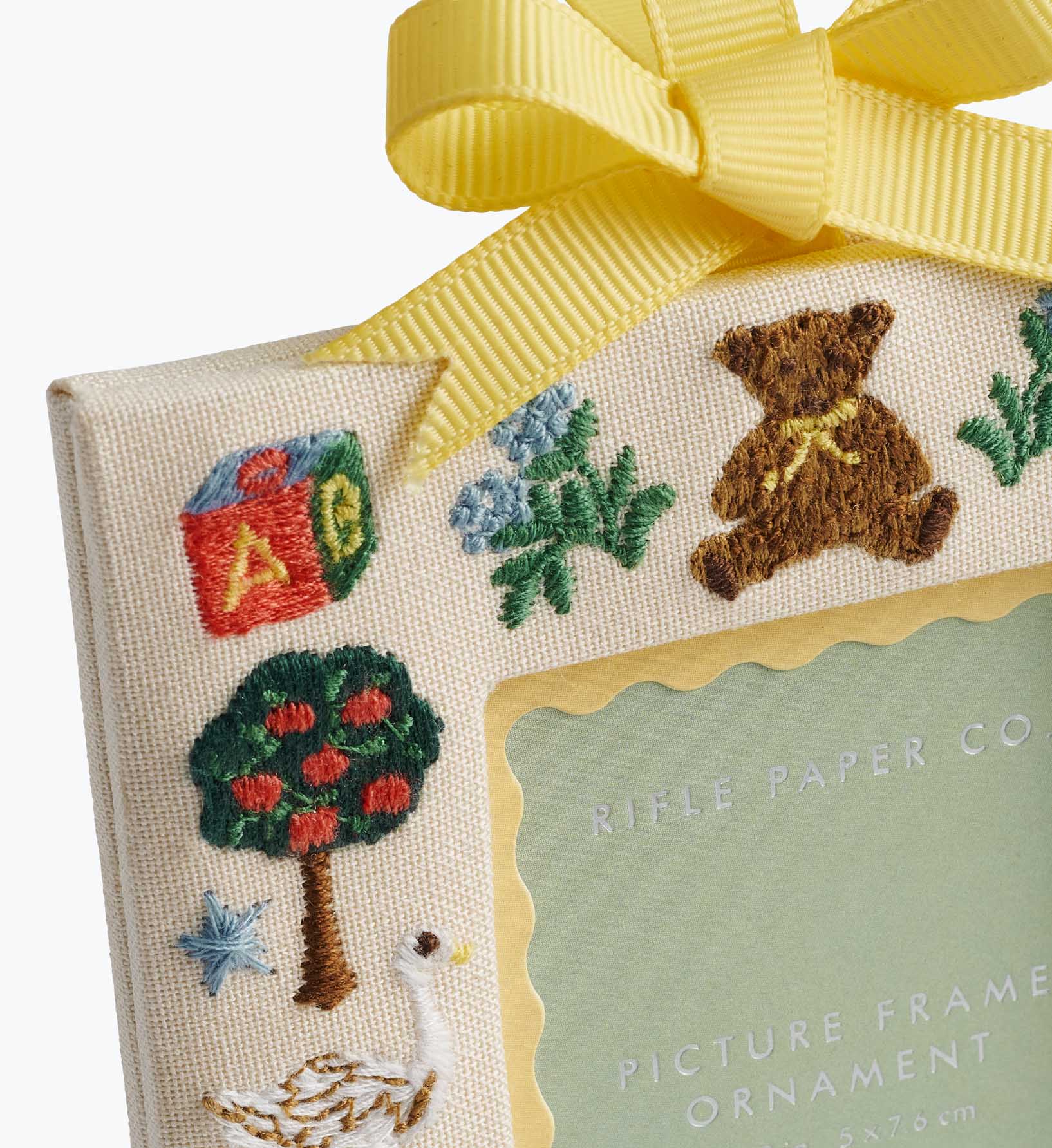 Embroidered Frame Ornament - Baby's First Christmas